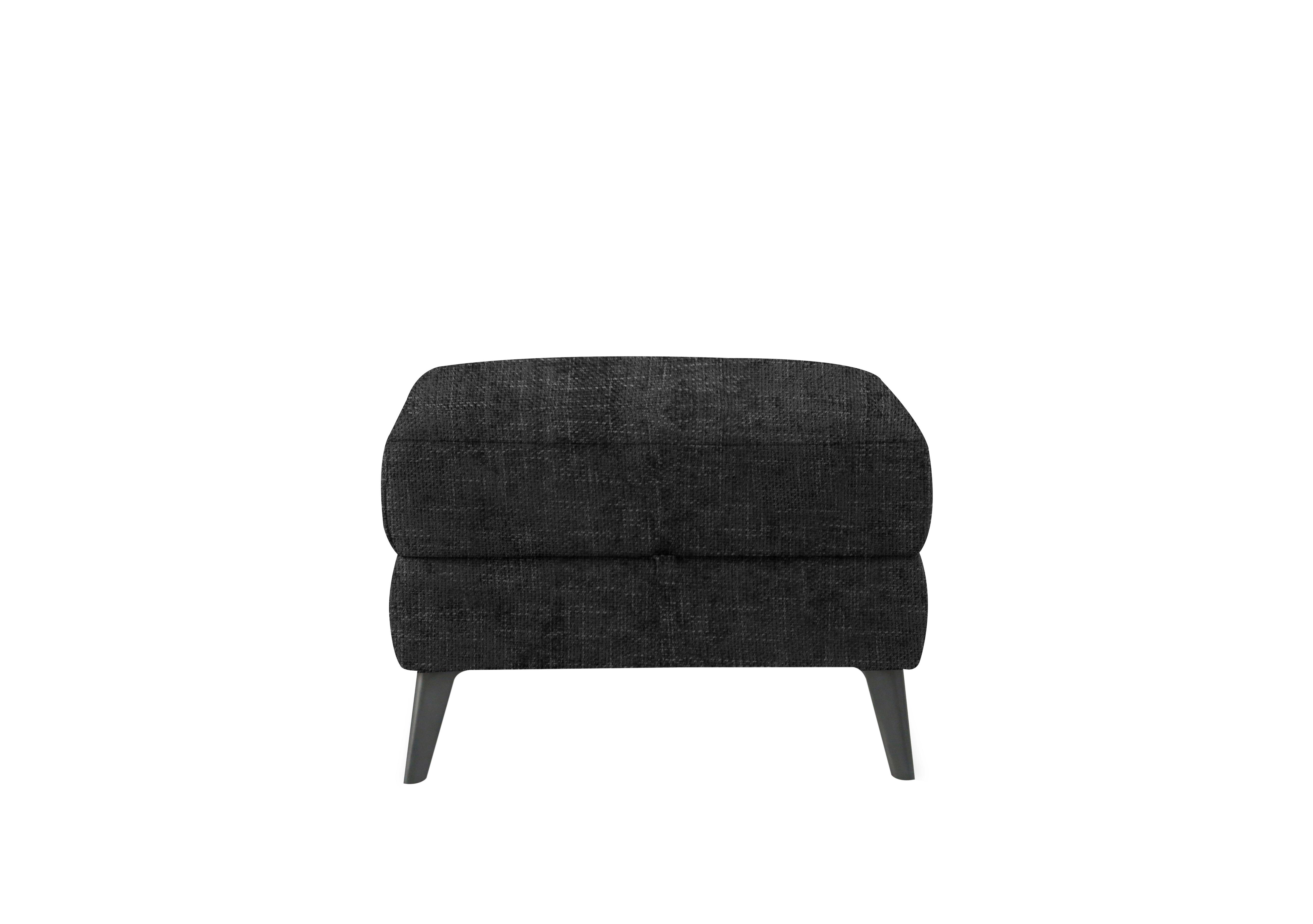 Maddox Fabric Storage Footstool in Fab-Cac-R463 Black Mica on Furniture Village