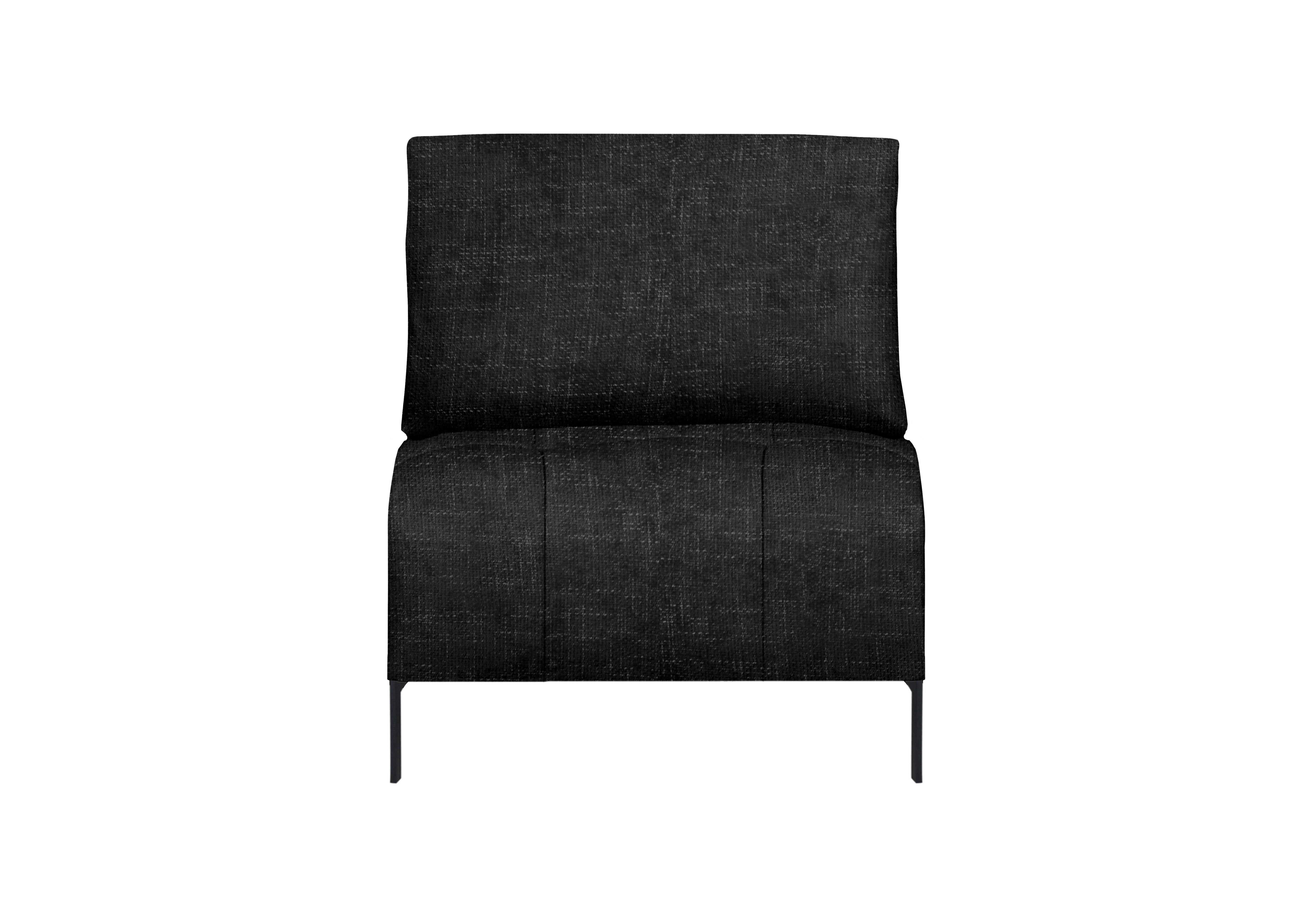 Lawson Fabric 1.5 Seater Armless Unit in Fab-Cac-R463 Black Mica on Furniture Village