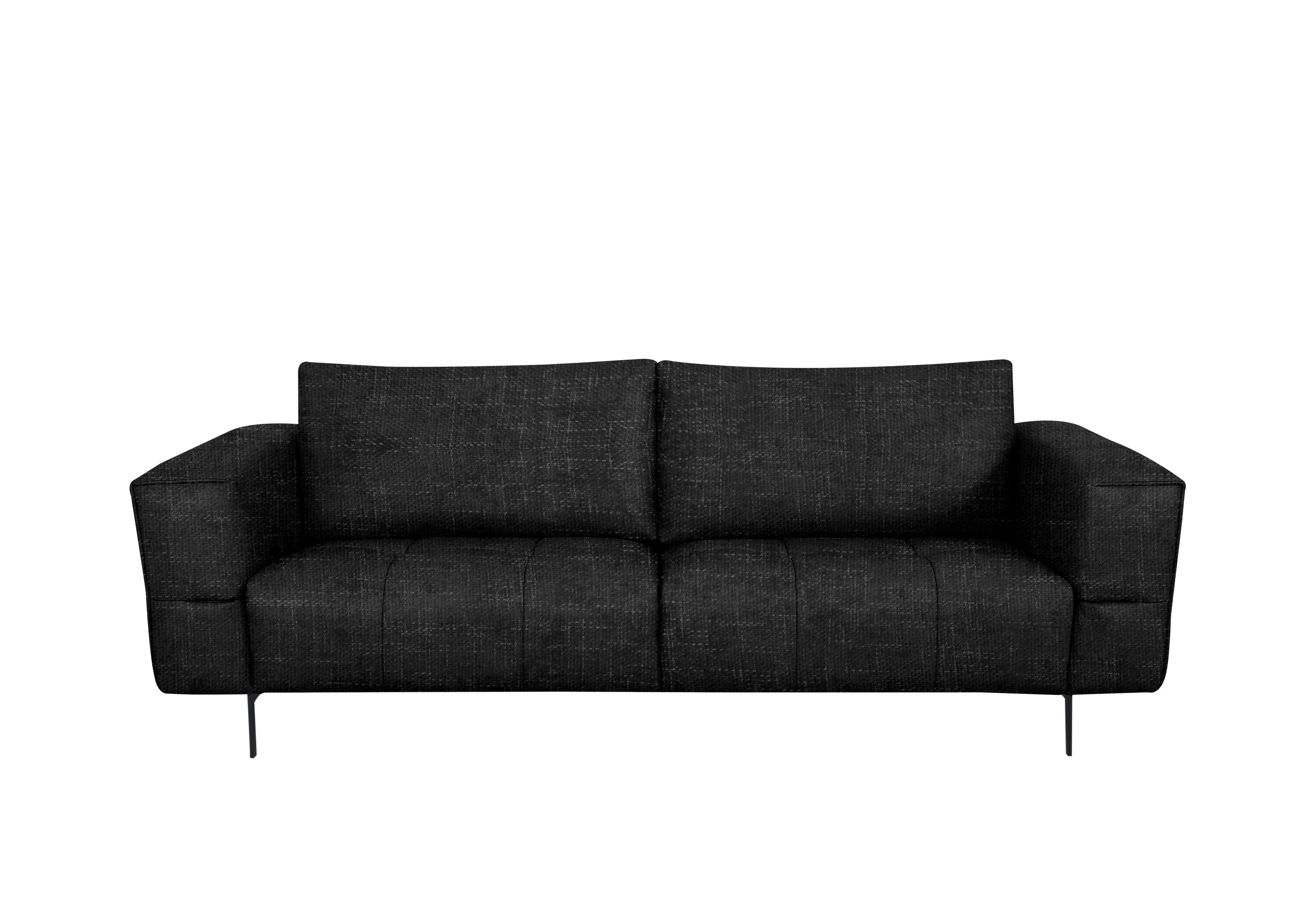 Lawson 3 Seater Fabric Sofa in Fab-Cac-R463 Black Mica on Furniture Village