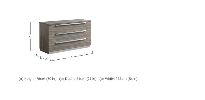 Venezia 3 Drawer Dresser in  on Furniture Village