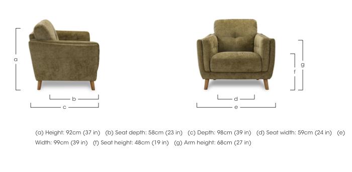Soren Fabric Armchair in  on Furniture Village
