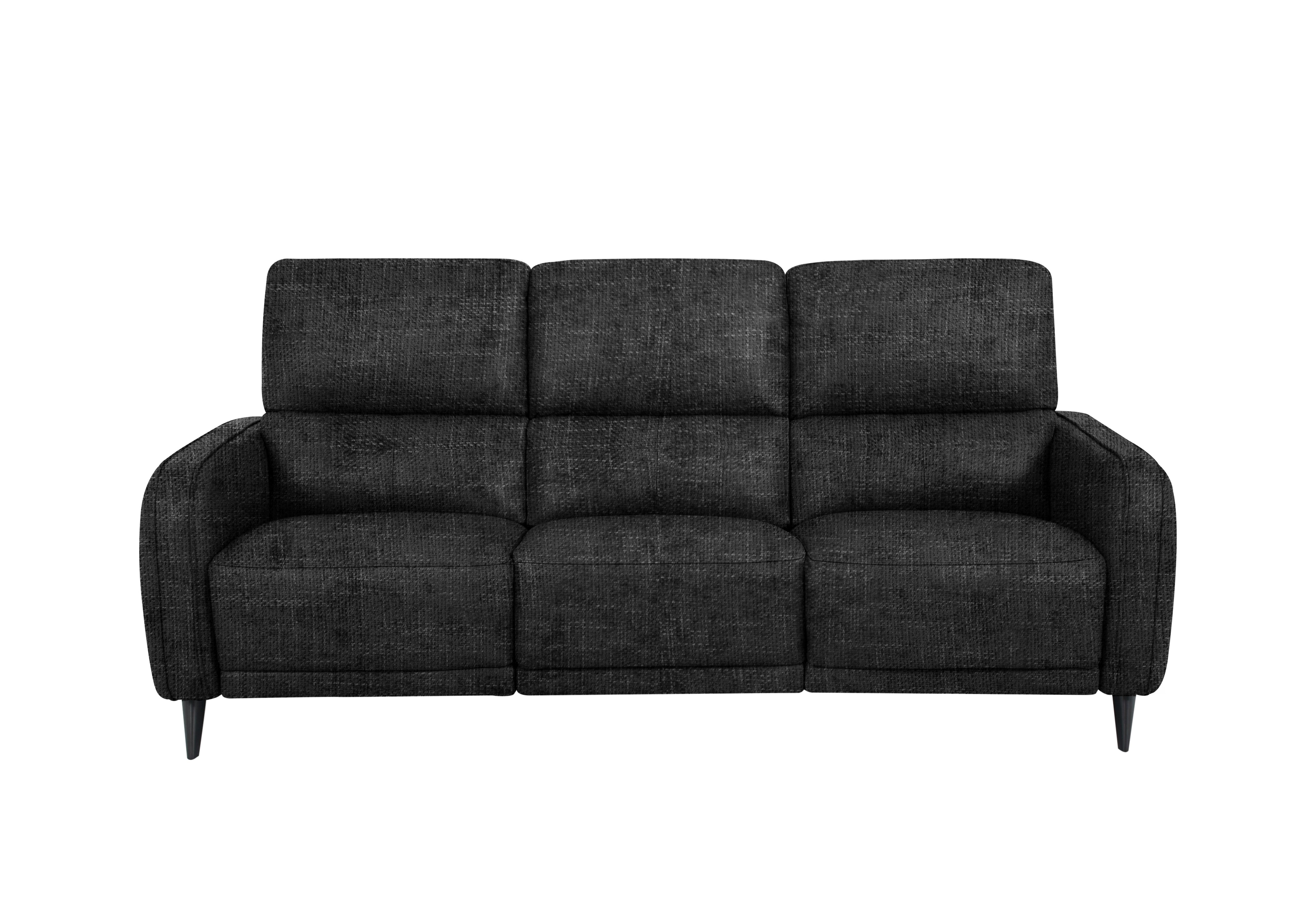Logan 3 Seater Fabric Sofa in Fab-Cac-R463 Black Mica on Furniture Village
