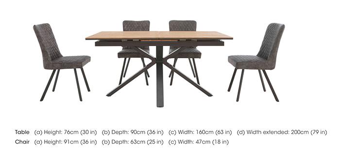 Earth Pop-Up Extending Dining Table and 4 Dining Chairs in  on Furniture Village