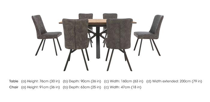 Earth Pop-Up Extending Dining Table and 6 Dining Chairs in  on Furniture Village