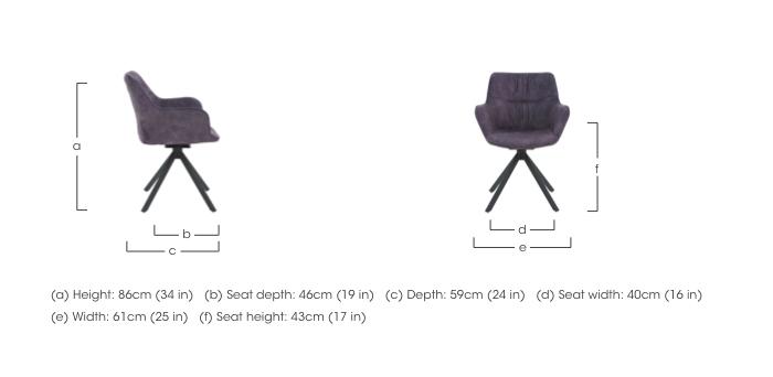 Marvel Black Set of 6 Swivel Dining Chairs in  on Furniture Village