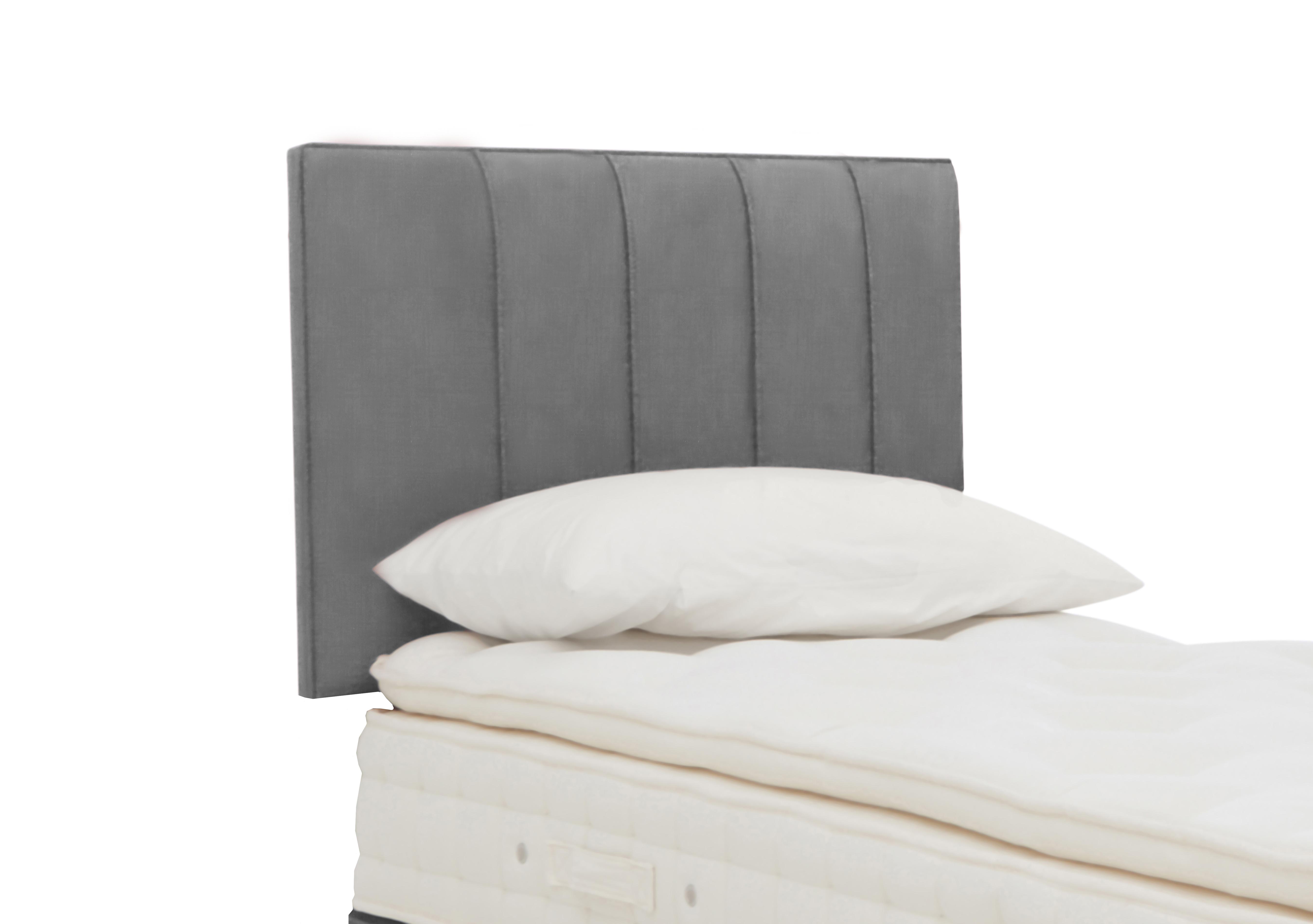 Downley Strutted Headboard in Premium 805 Pewter Haze on Furniture Village