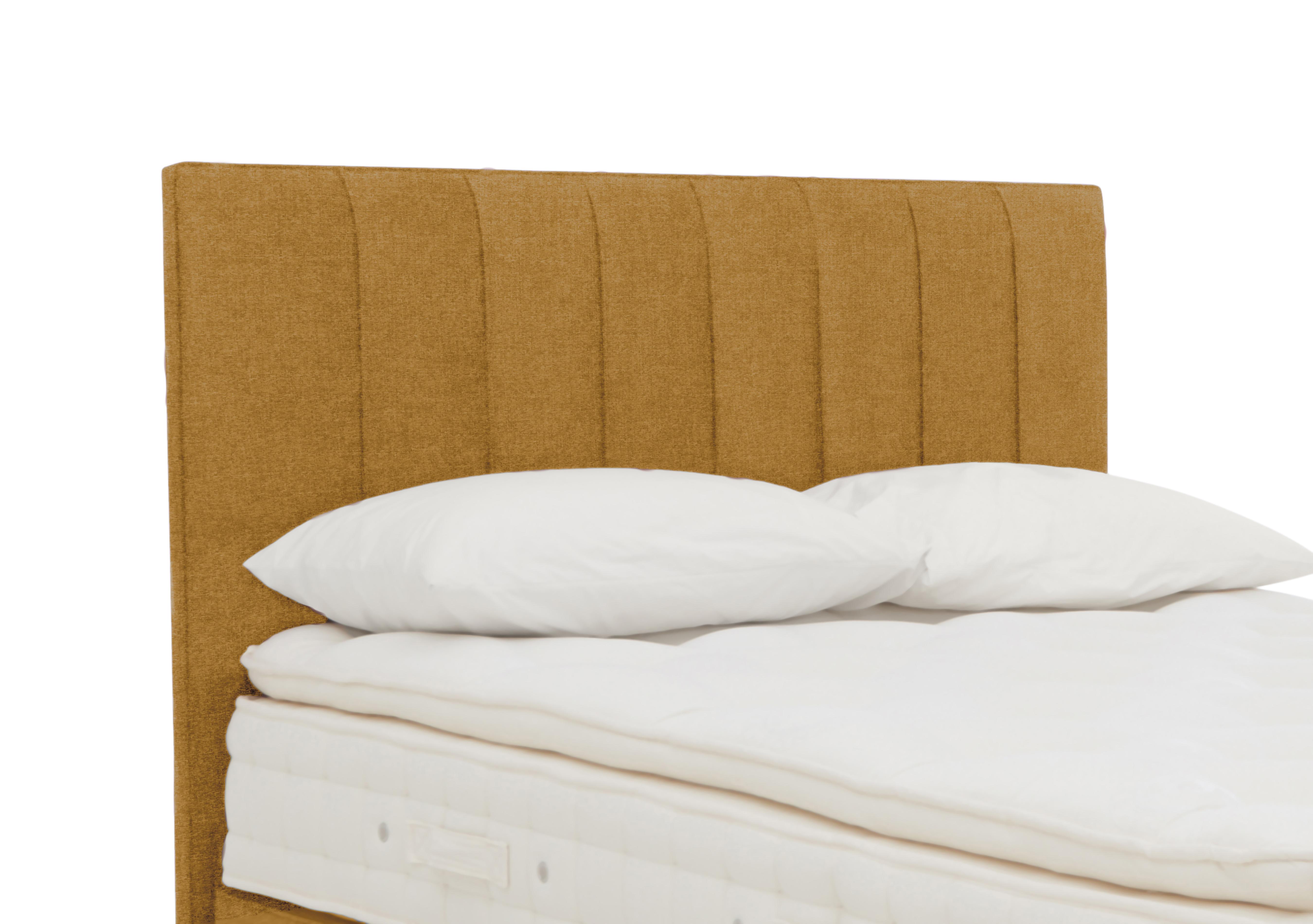 Downley Floor Standing Headboard in Tweed 400 Mustard on Furniture Village