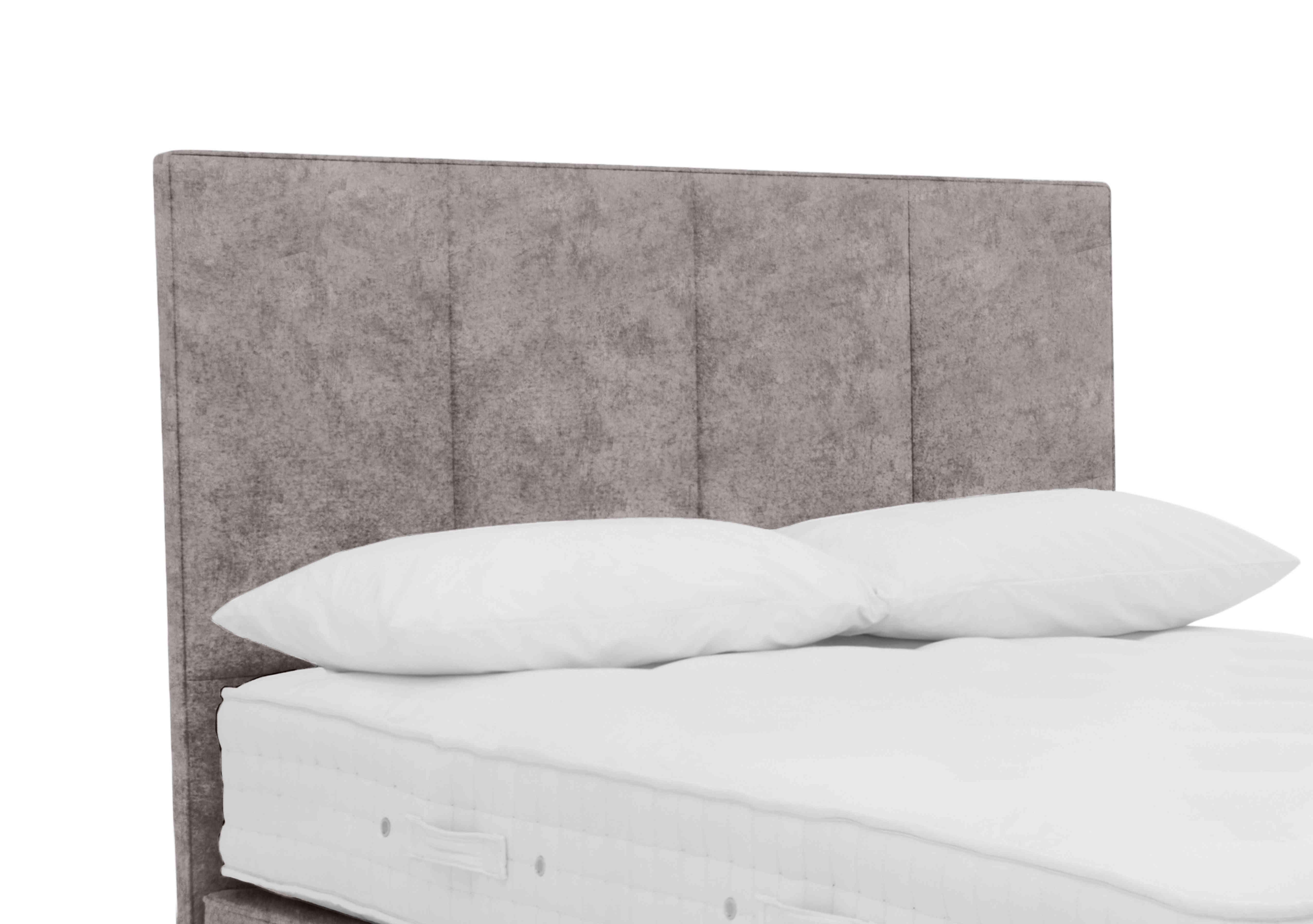 Bespoke Chesham Floor Standing Headboard in Daytona Silver on Furniture Village