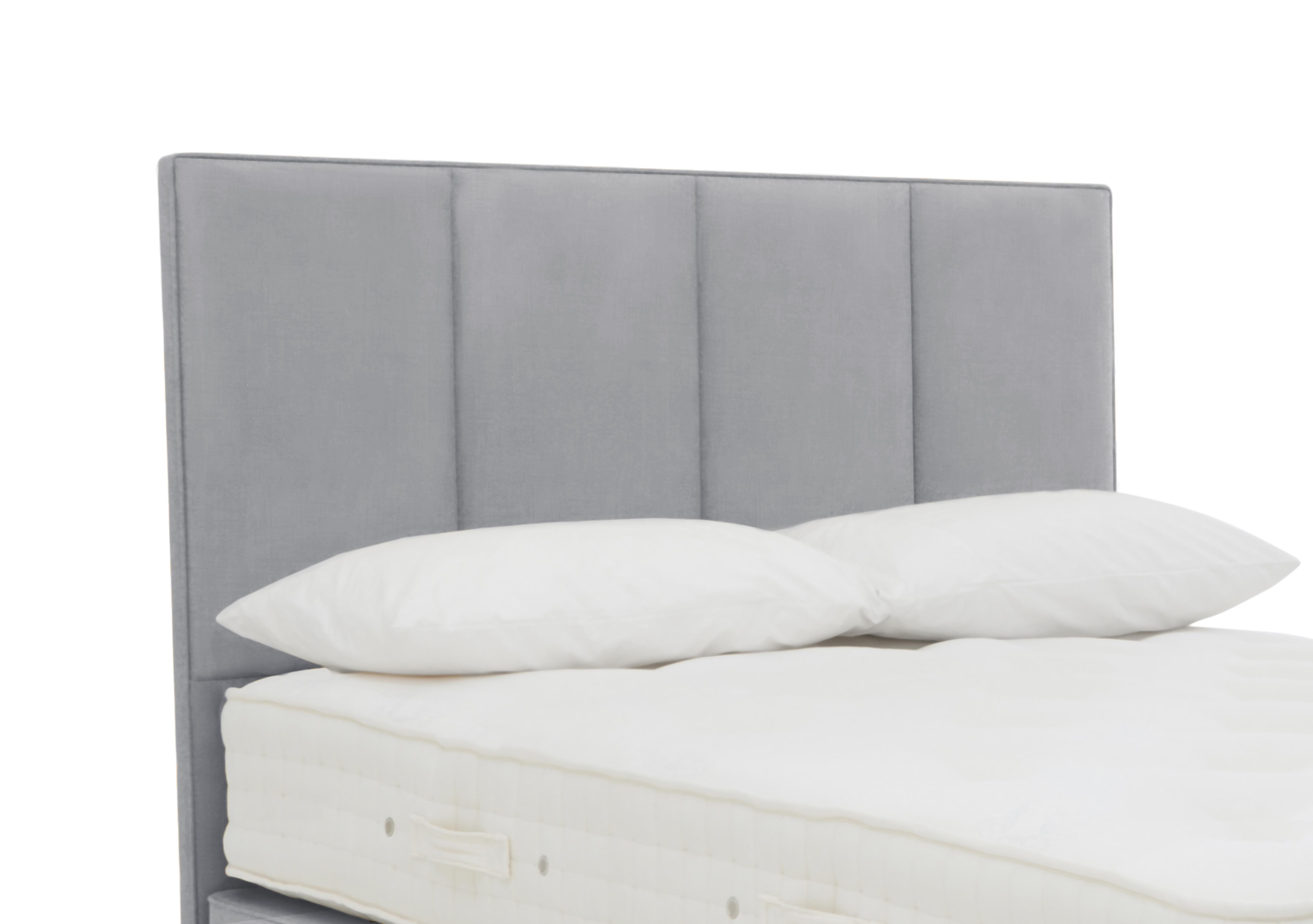 Bespoke Chesham Floor Standing Headboard in Premium 806 Simply Zinc on Furniture Village