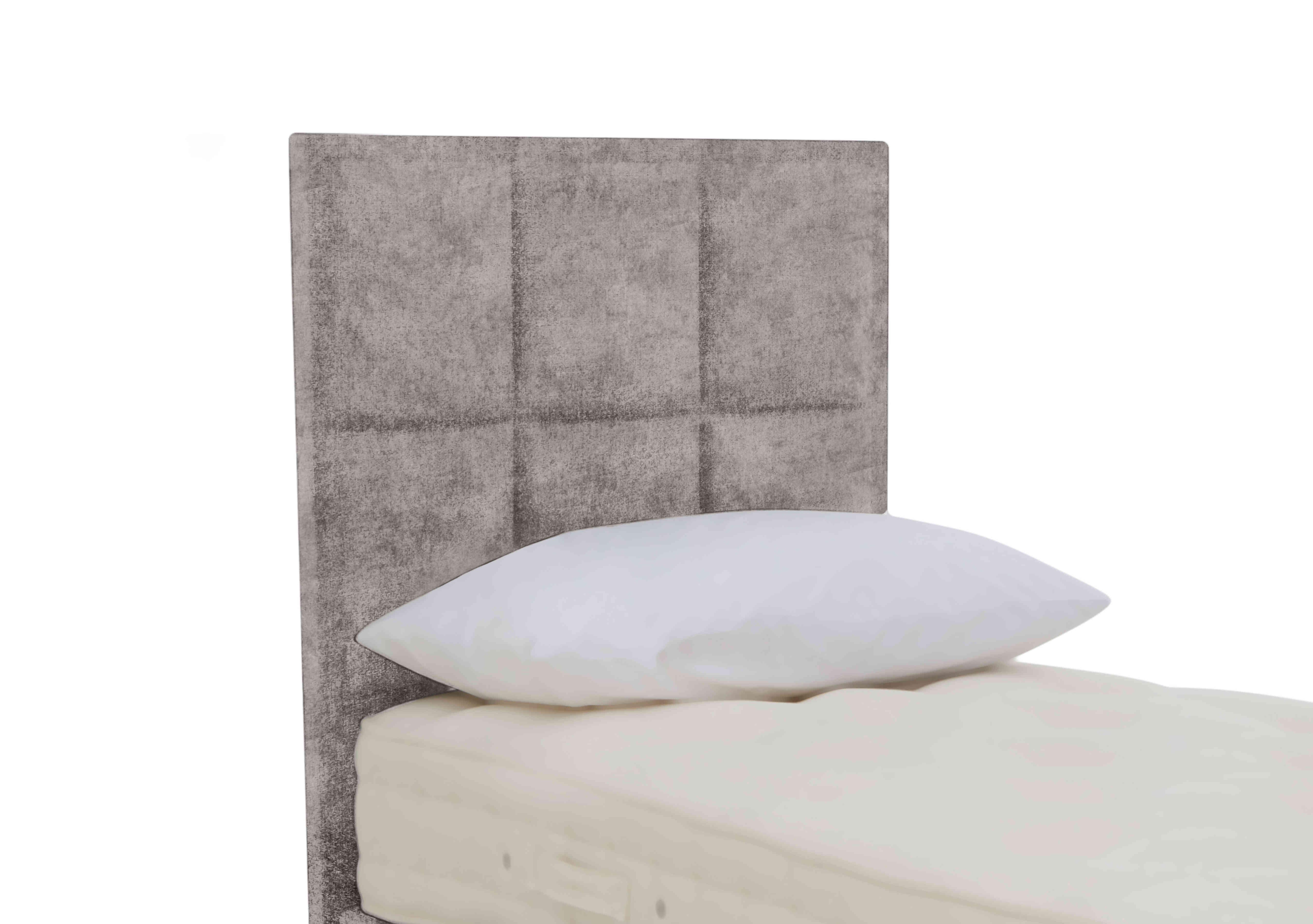 Riley Floor Standing Headboard in Daytona Silver on Furniture Village