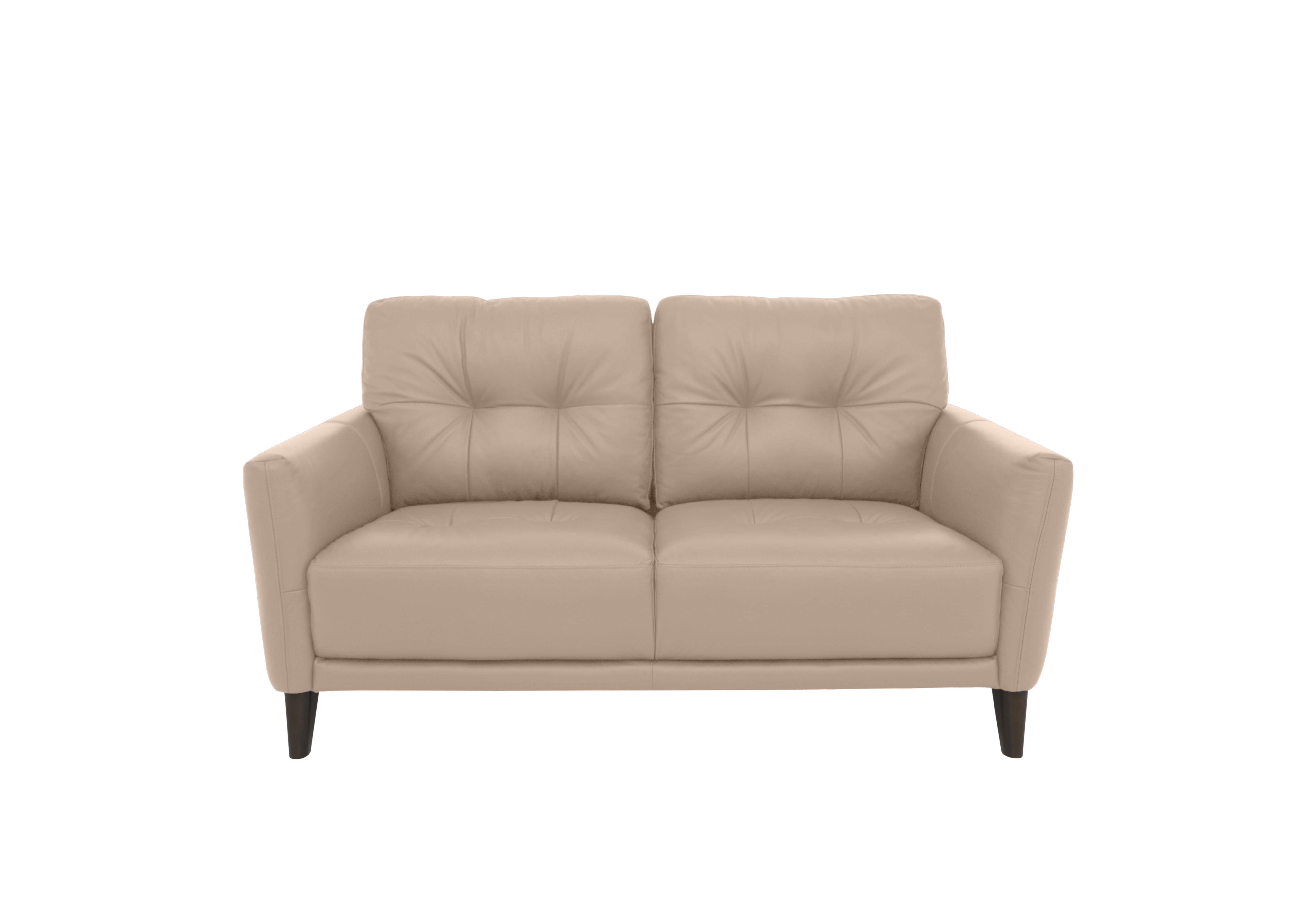 Uno Leather 2 Seater Sofa in Bv-039c Pebble on Furniture Village
