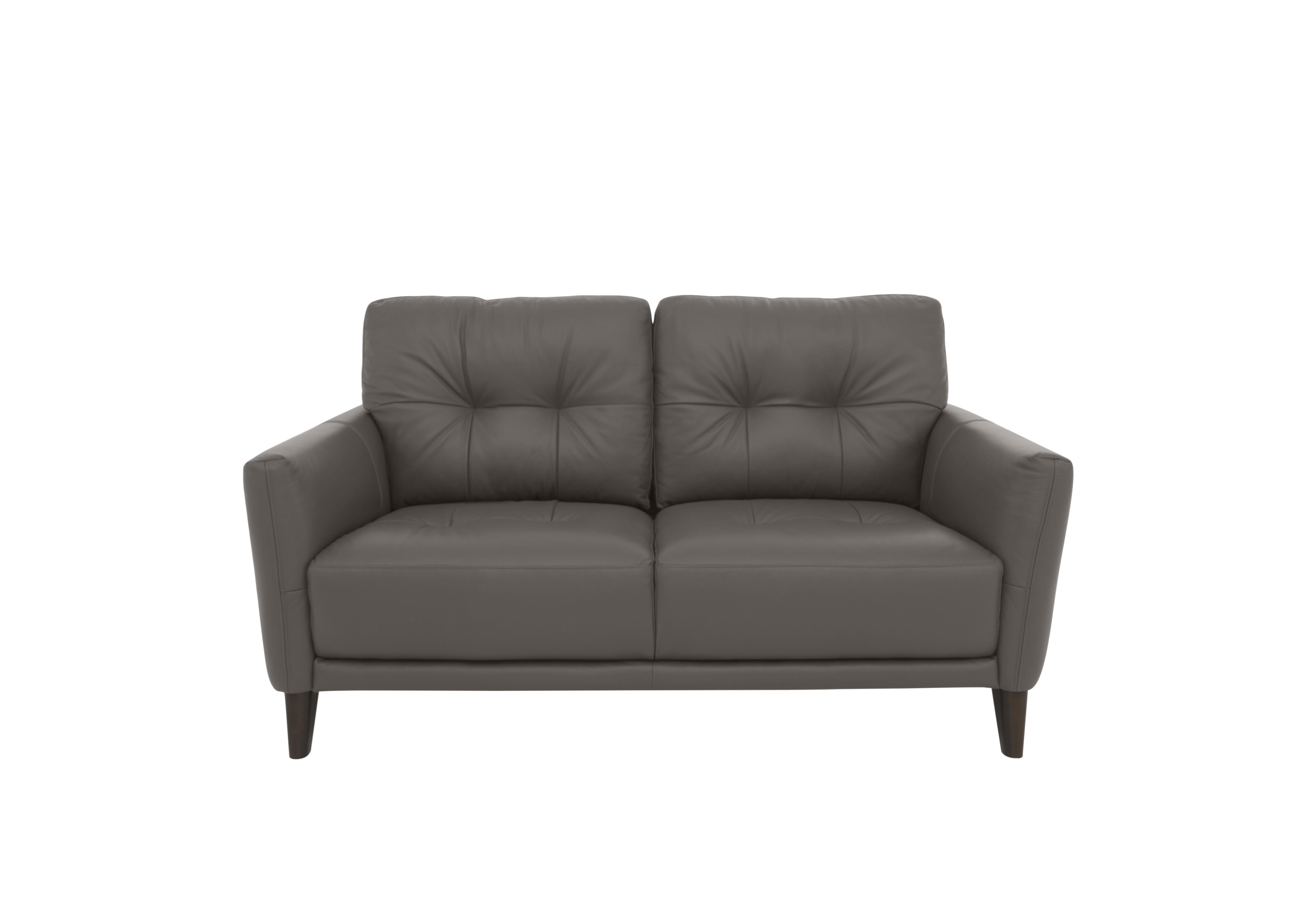 Uno Leather 2 Seater Sofa in Bv-042e Elephant on Furniture Village