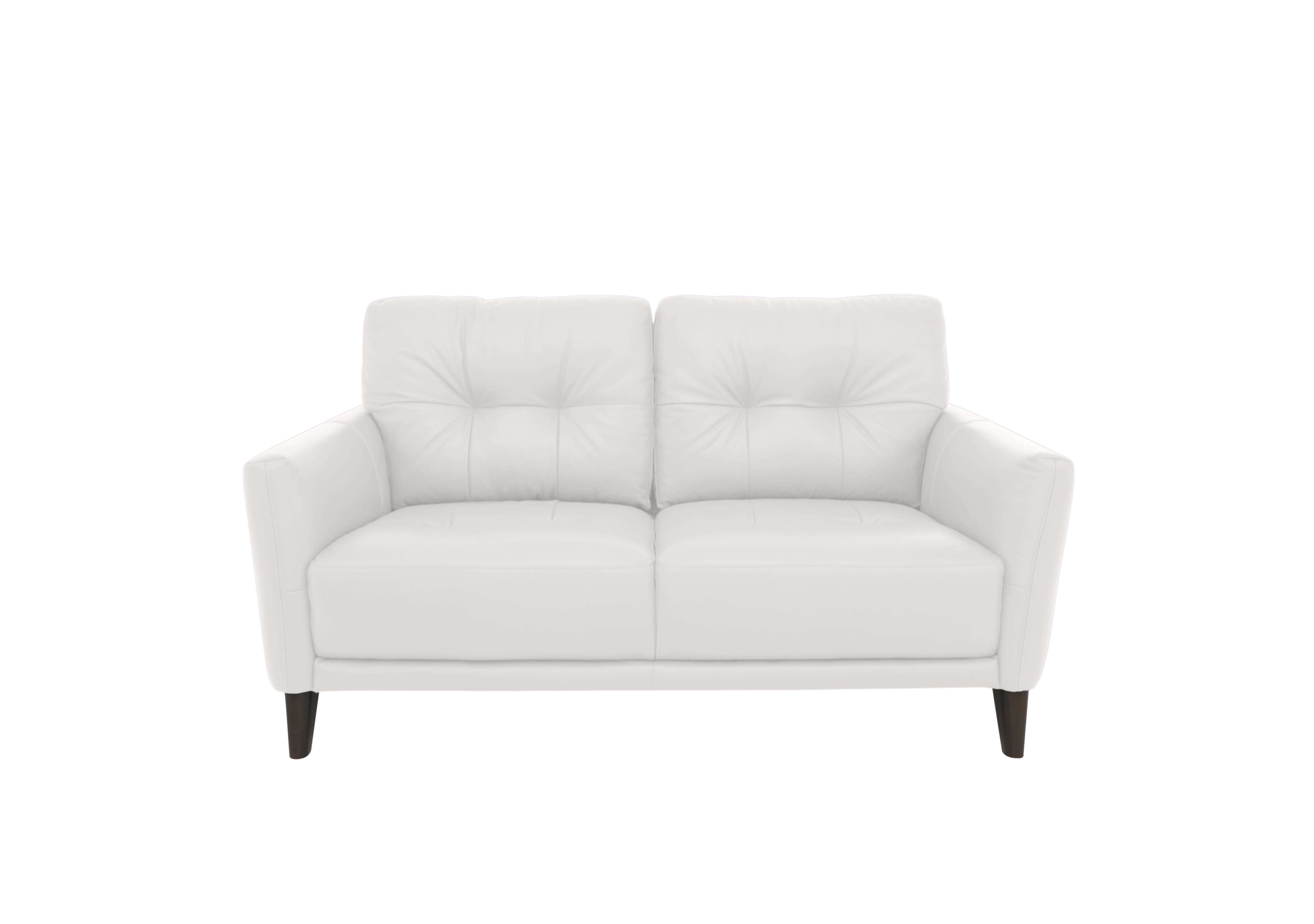 Uno Leather 2 Seater Sofa in Bv-744d Star White on Furniture Village