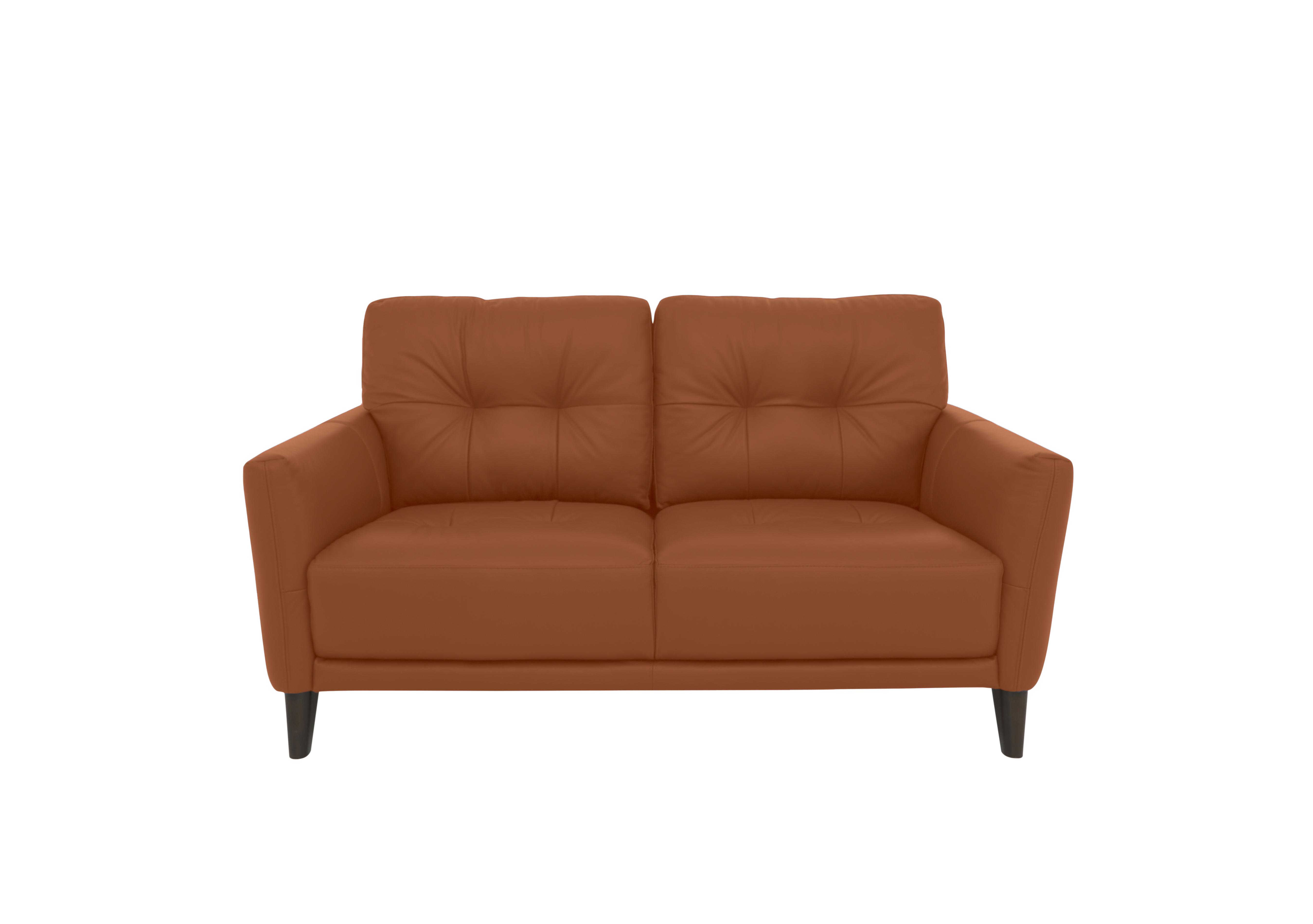 Uno Leather 2 Seater Sofa in Hw-602b Pecan Brown on Furniture Village