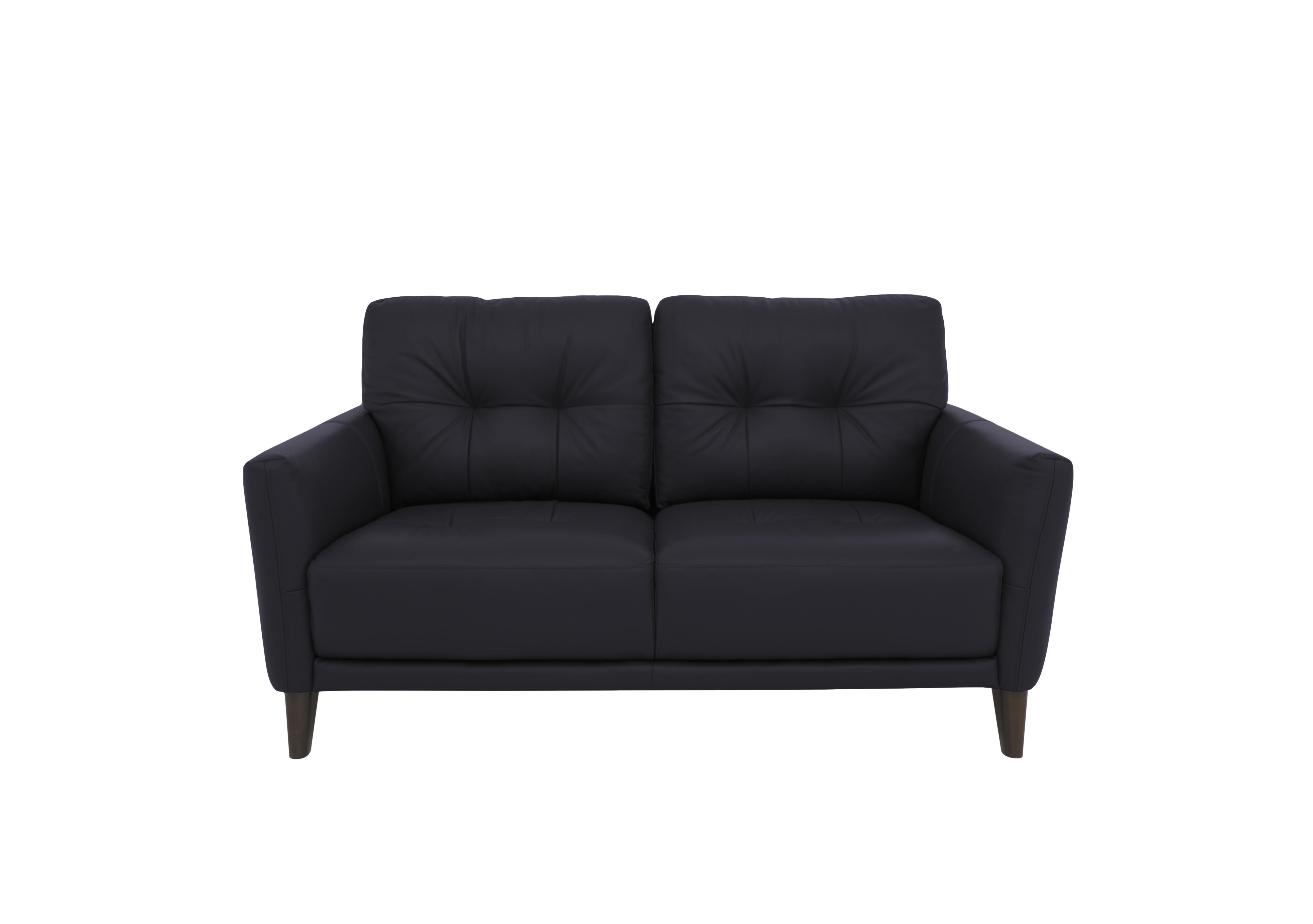 Uno Leather 2 Seater Sofa in Hw-887c Black on Furniture Village