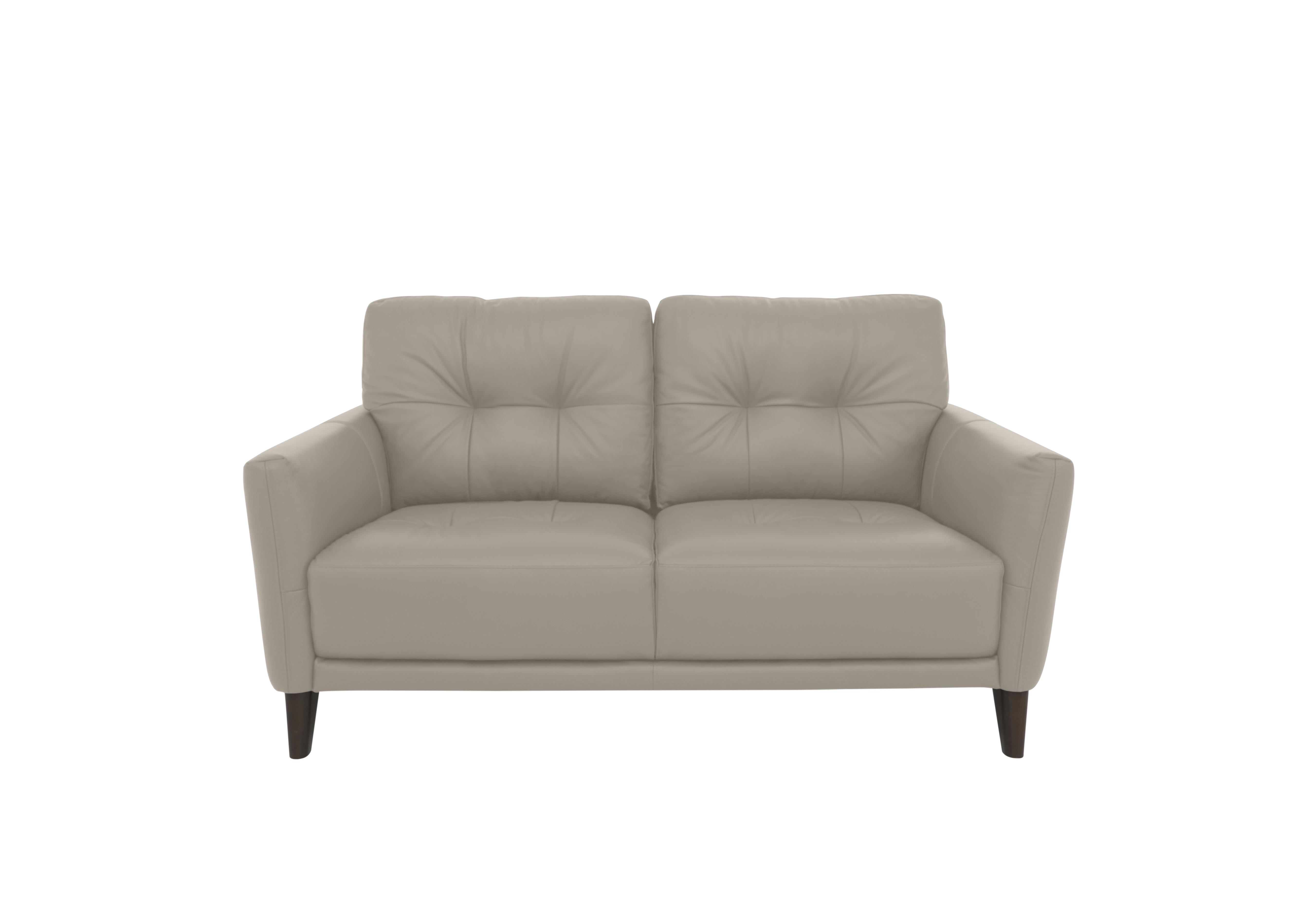 Uno Leather 2 Seater Sofa in Nc-946b Feather Grey on Furniture Village
