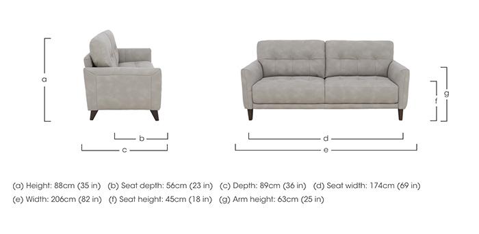 Uno Fabric 3 Seater Sofa in  on Furniture Village