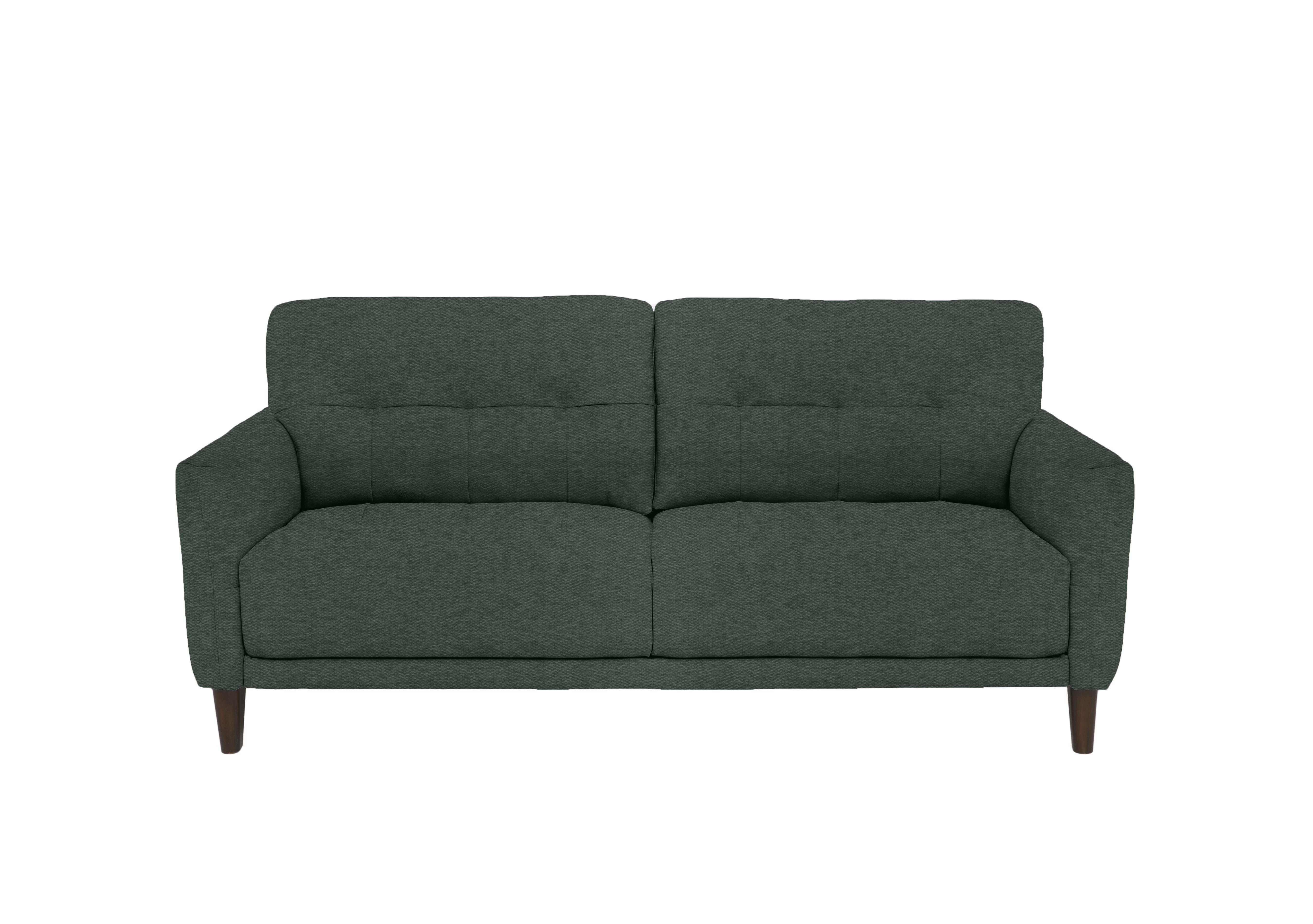 Uno Fabric 3 Seater Sofa in Fab-Ska-R48 Moss Green on Furniture Village