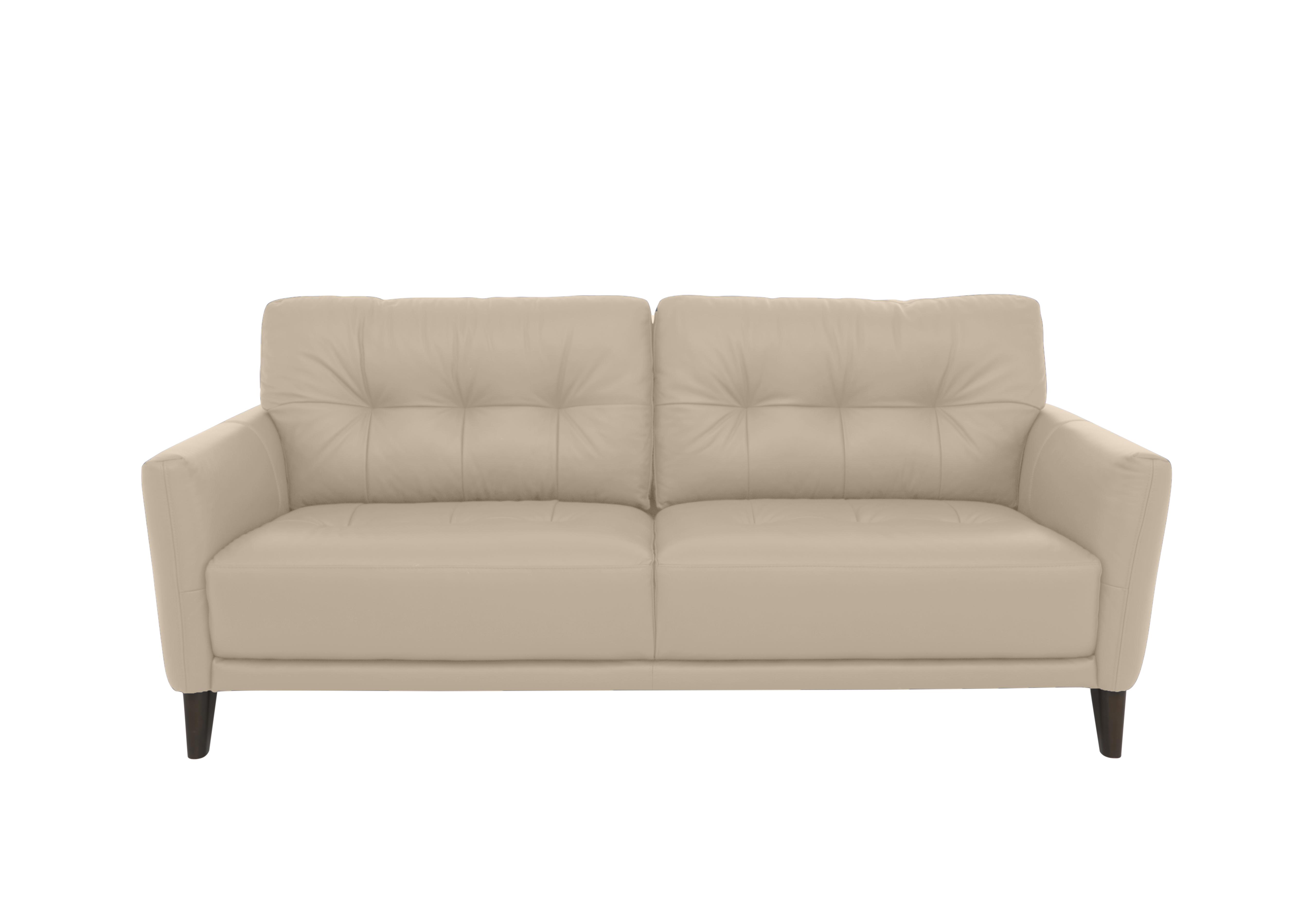 Uno Leather 3 Seater Sofa in Bv-041e Dapple Grey on Furniture Village