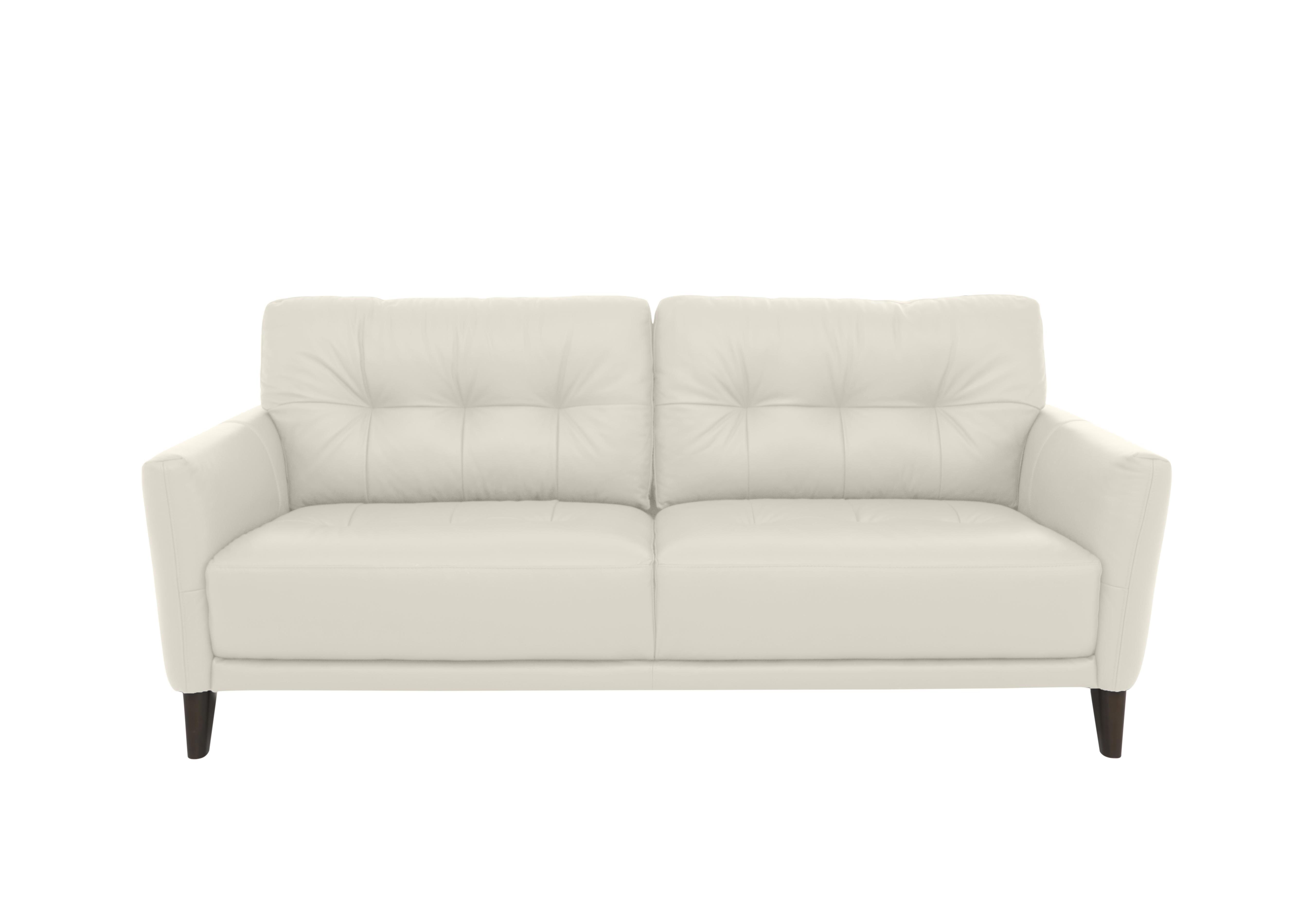 Uno Leather 3 Seater Sofa in Bv-156e Frost on Furniture Village