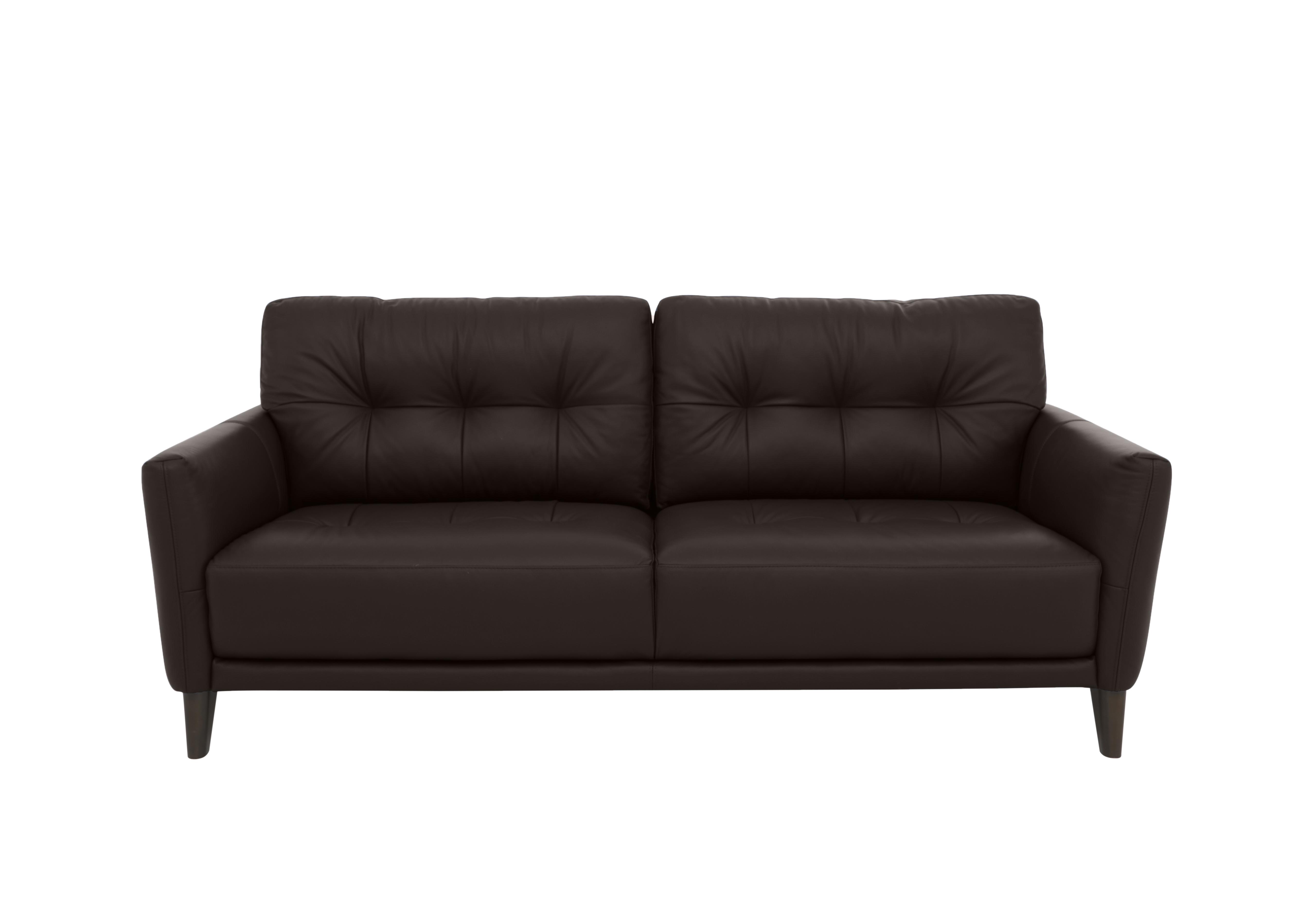 Uno Leather 3 Seater Sofa in Bv-1748 Dark Chocolate on Furniture Village