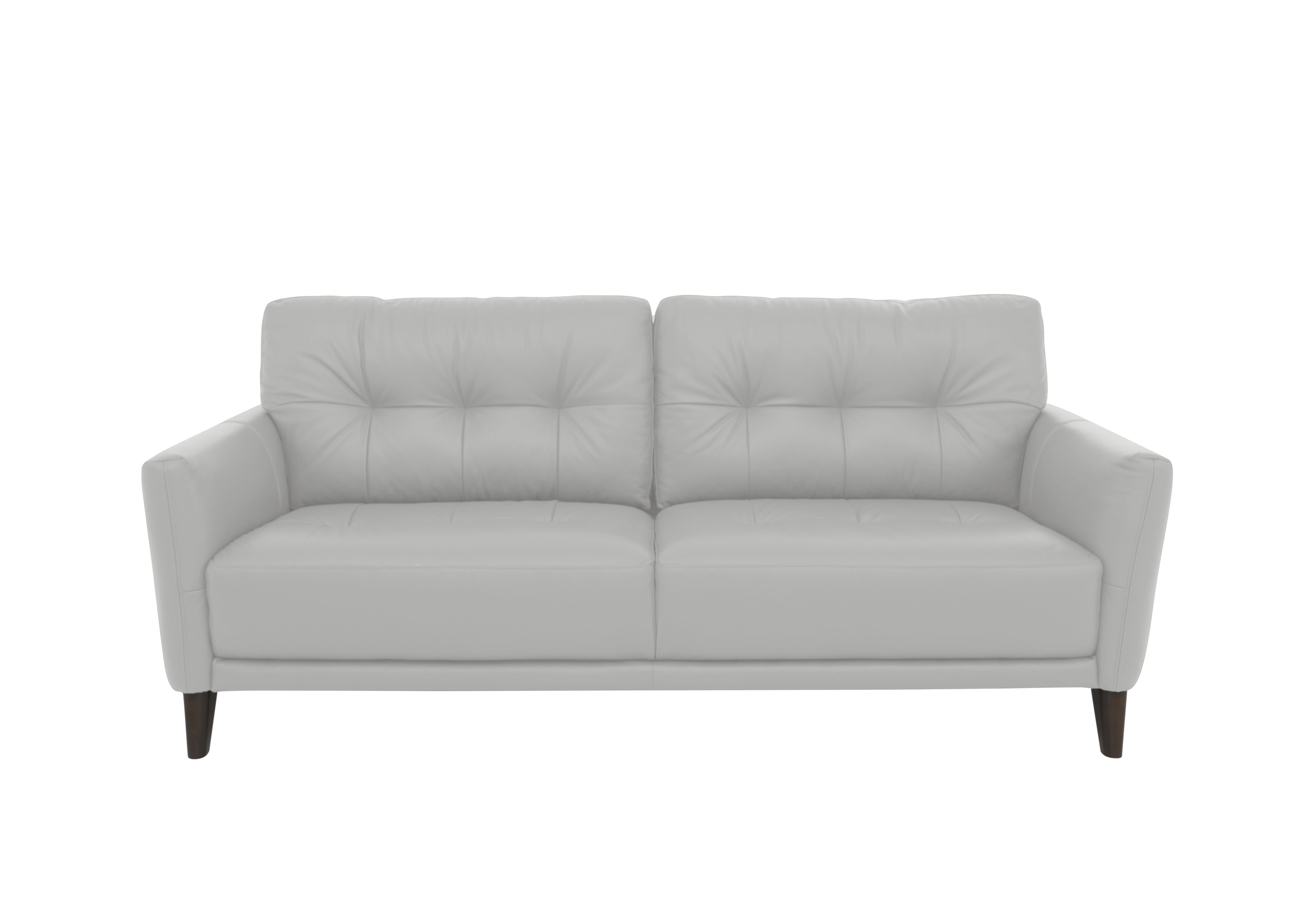 Uno Leather 3 Seater Sofa in Nc-251e Grey on Furniture Village