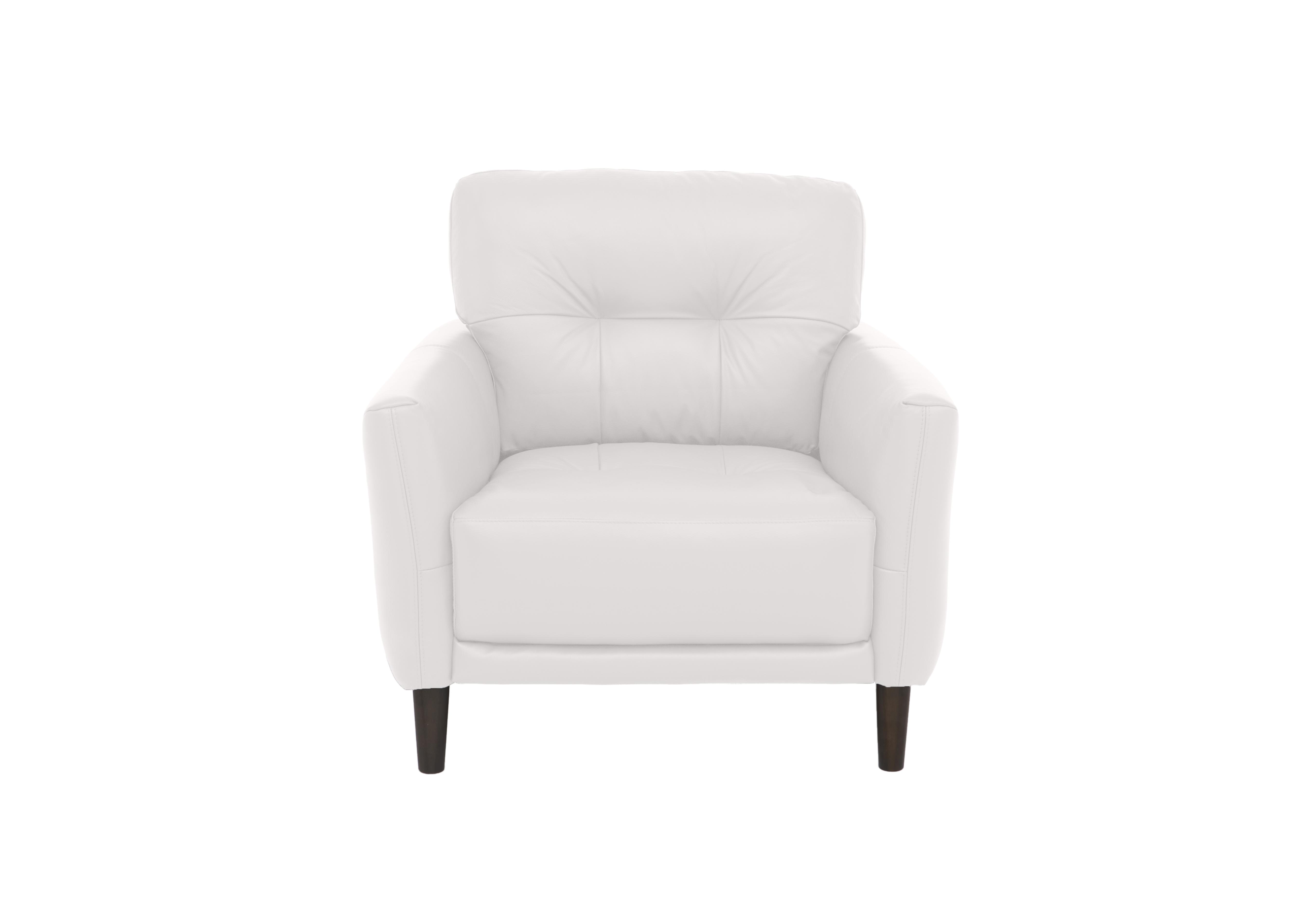 Uno Leather Chair in Bv-744d Star White on Furniture Village