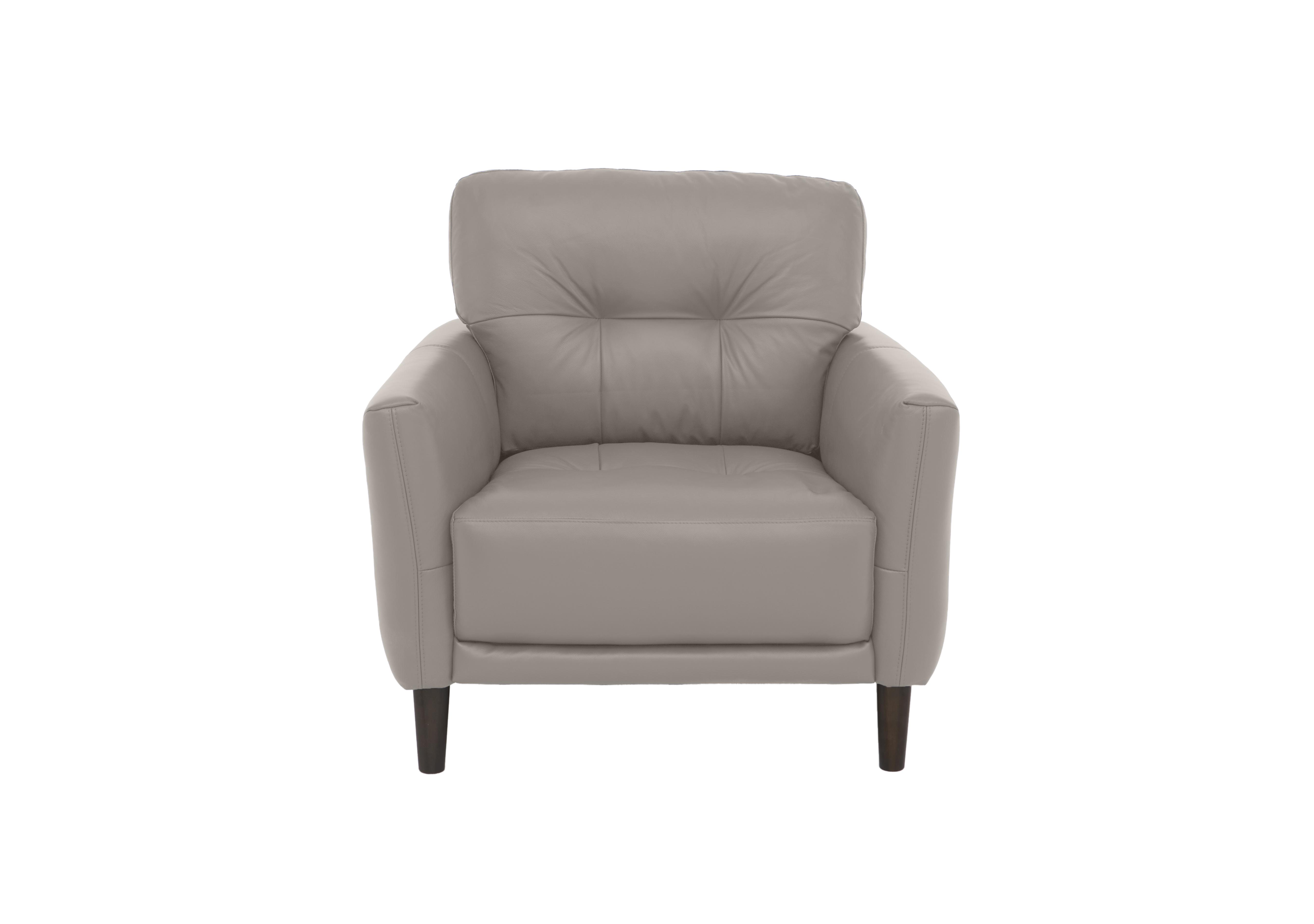 Uno Leather Chair in Bv-946b Silver Grey on Furniture Village