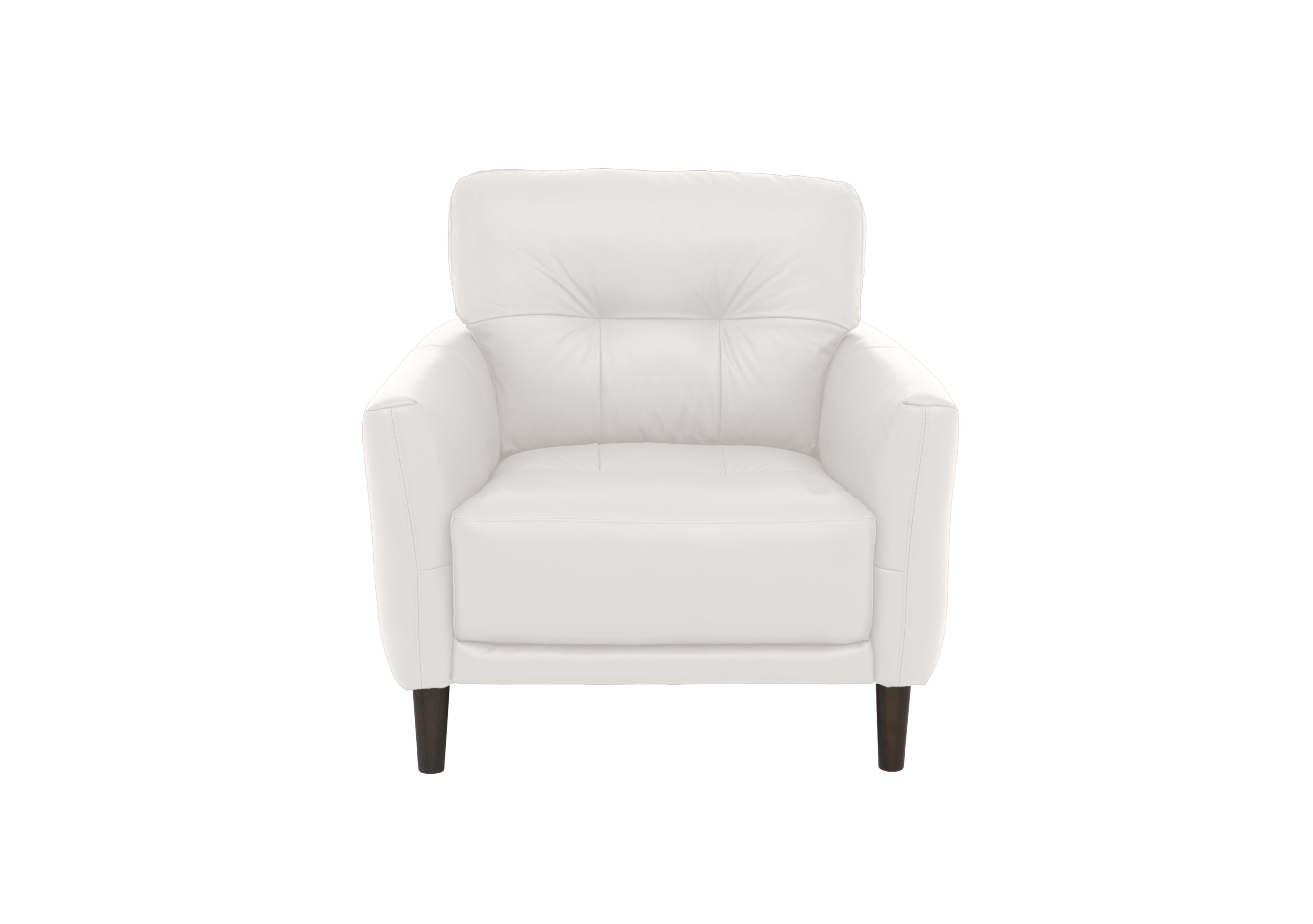 Uno Leather Chair in Nc-744d Star White on Furniture Village