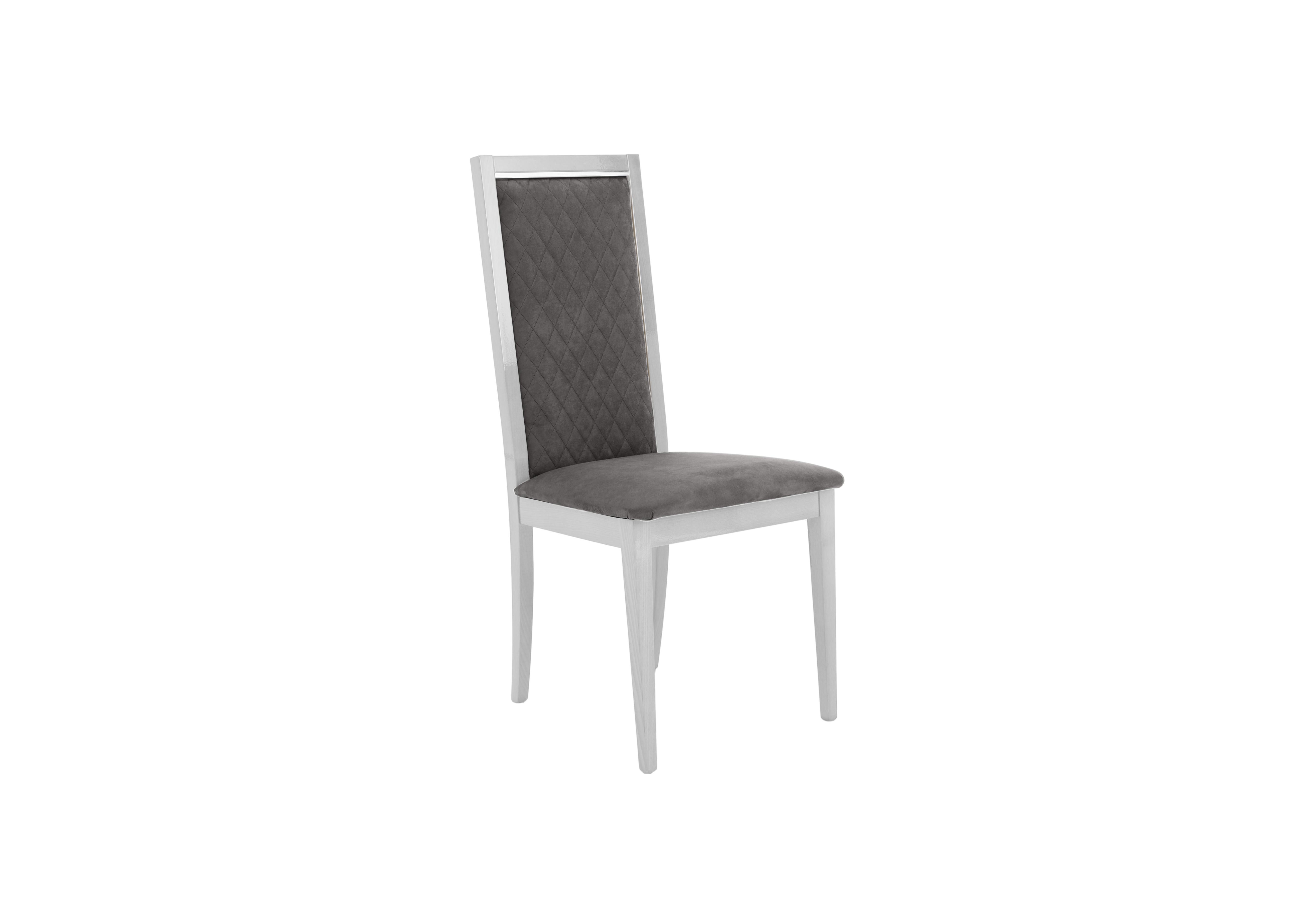 Palazzo Rombi Dining Chair in Glossy White in 127 Aquos 32 Dark Grey on Furniture Village