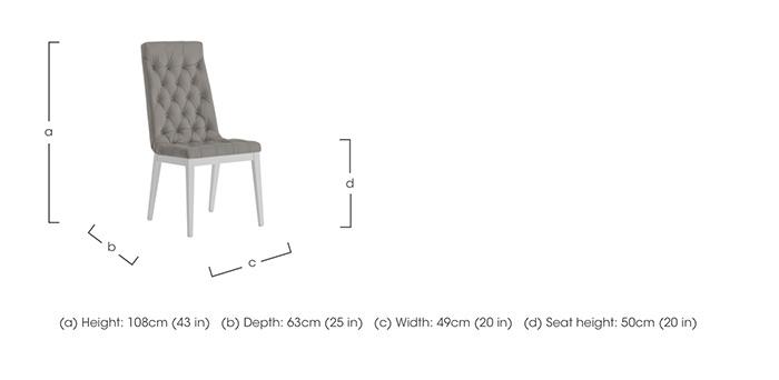 Palazzo Capitonne Buttoned Dining Chair in Glossy White in  on Furniture Village