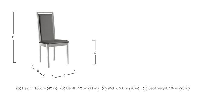 Palazzo Roma Dining Chair in Glossy White in  on Furniture Village