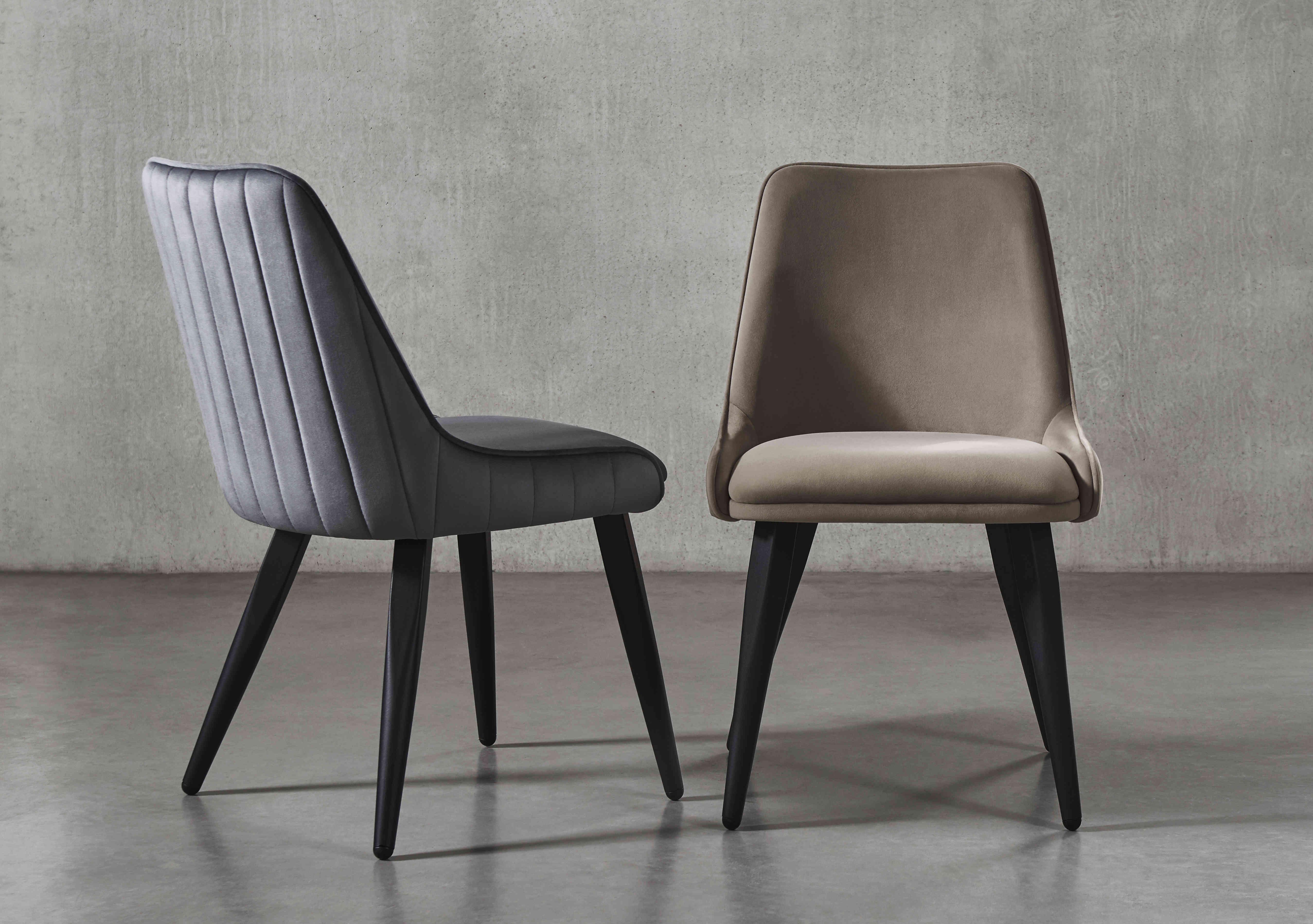 Noir Pair of Dining Chairs in  on Furniture Village