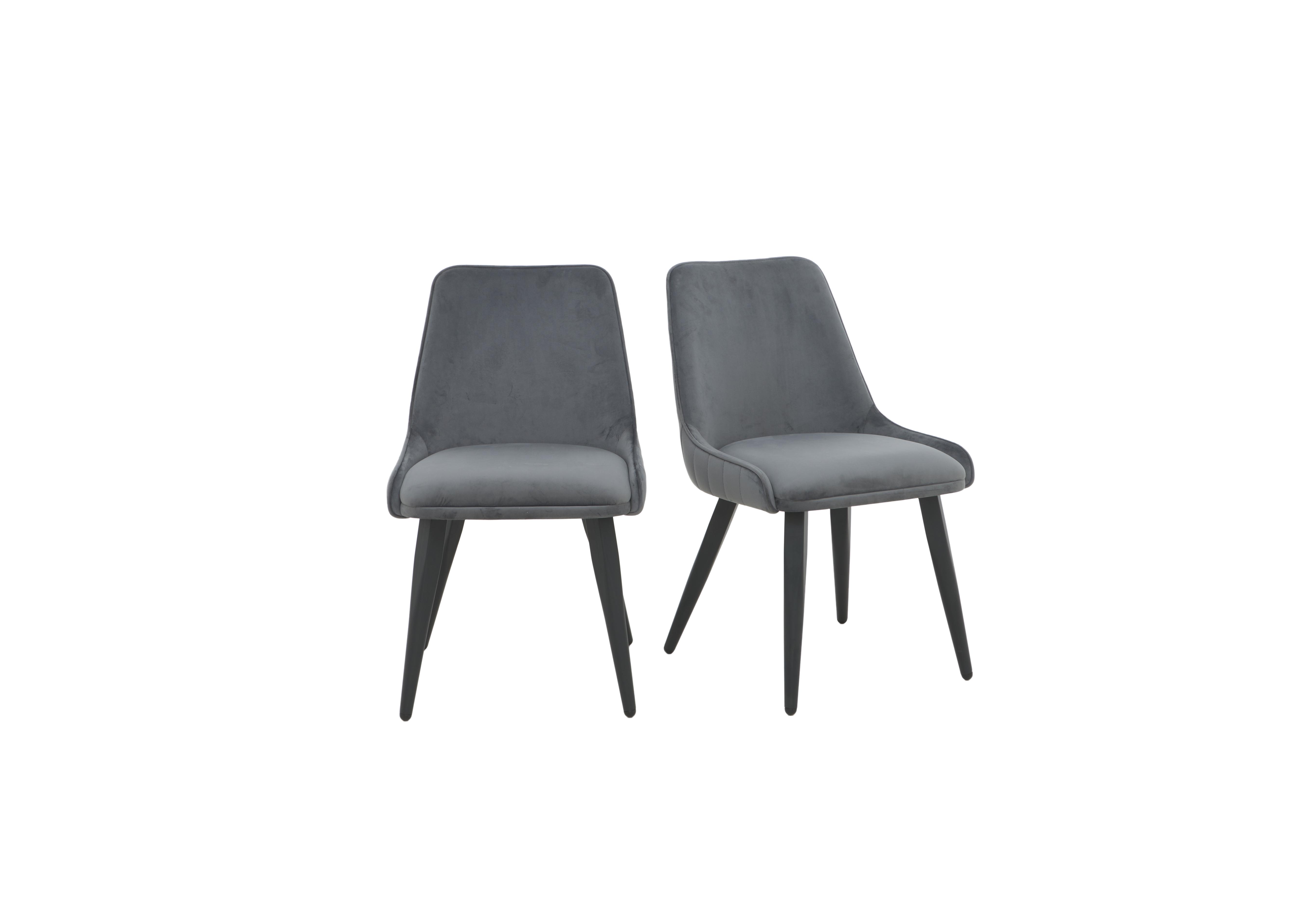 Noir Pair of Dining Chairs in Grey on Furniture Village