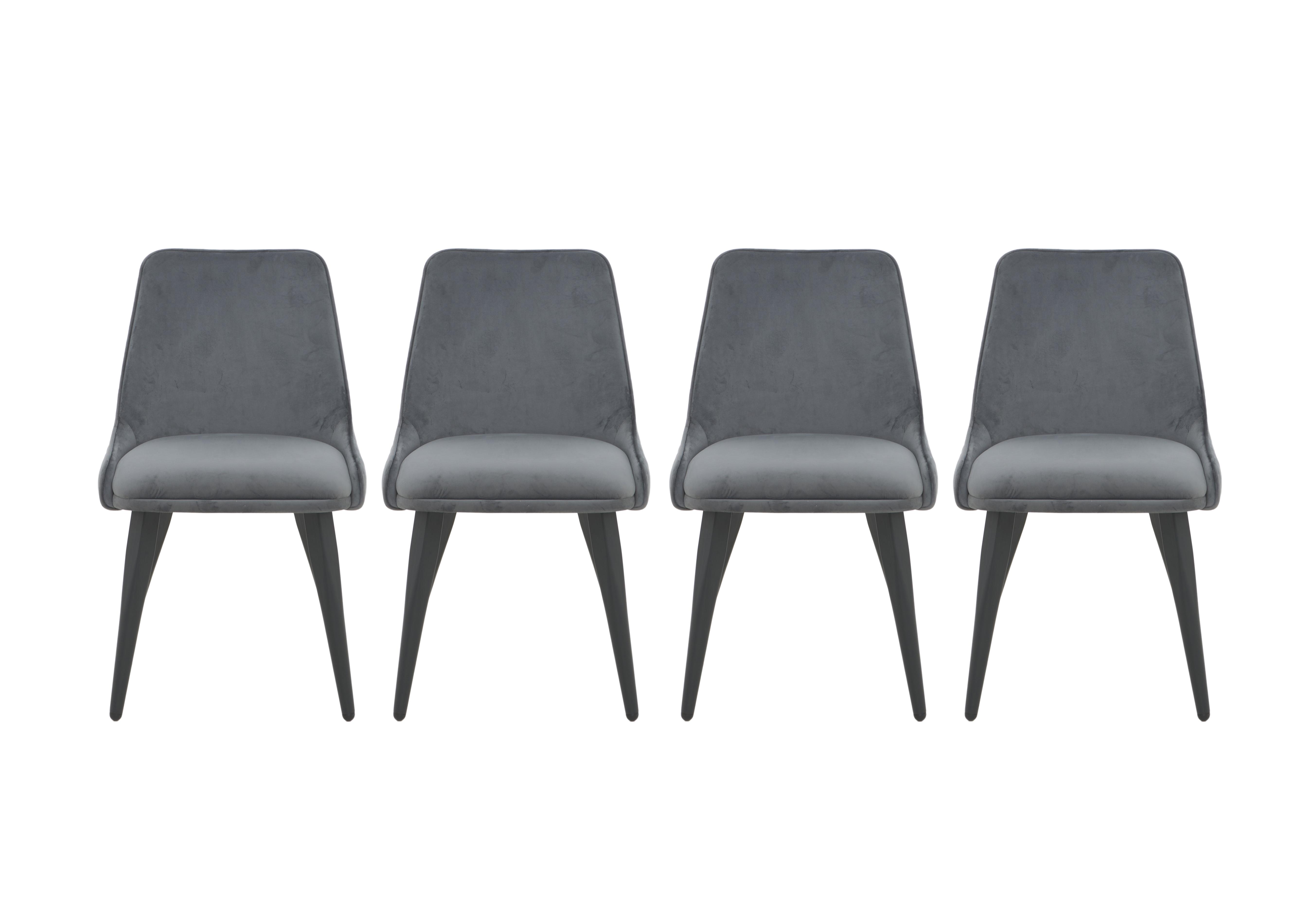 Noir Set of Four Dining Chairs in Grey on Furniture Village