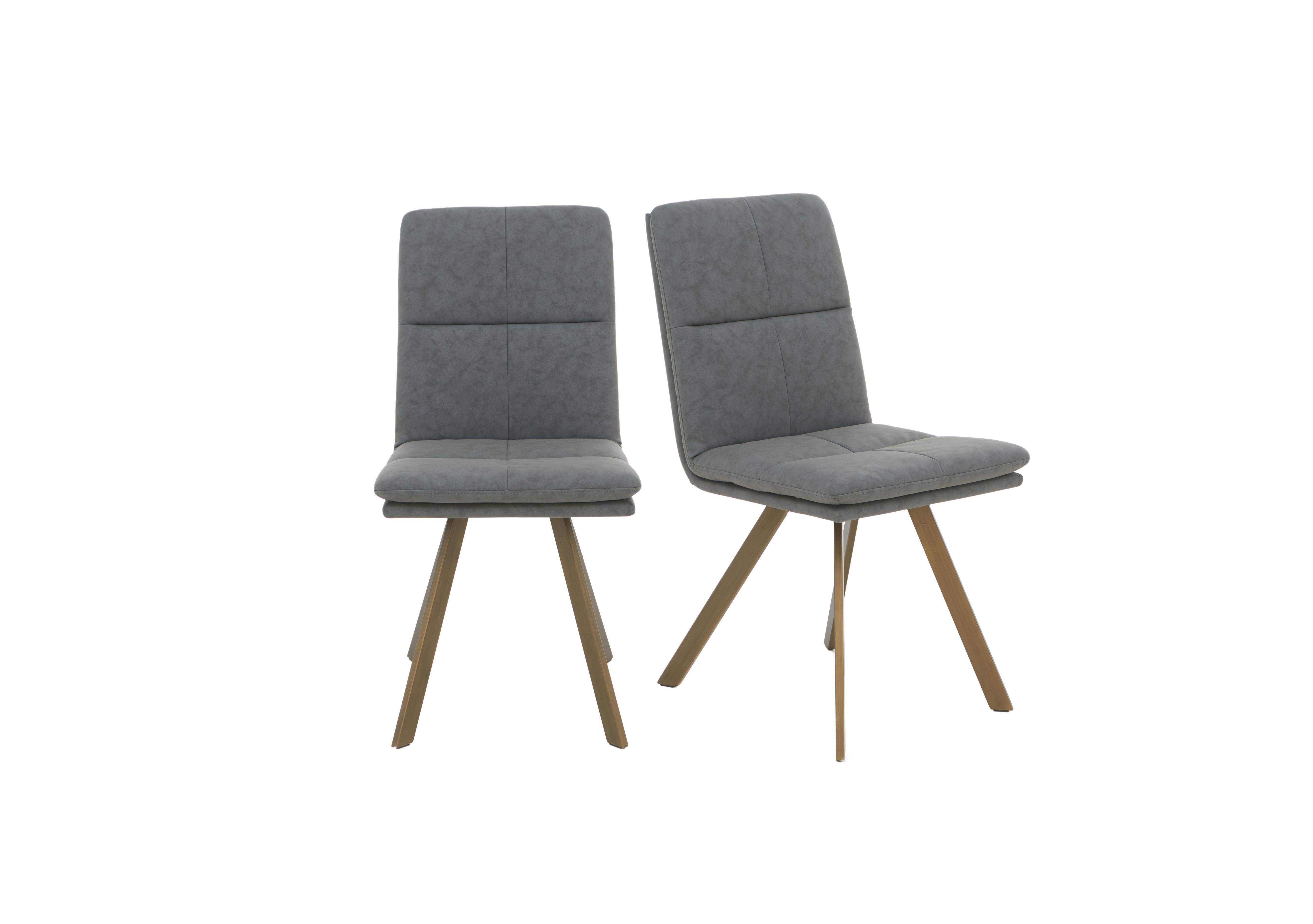 Veyron Pair of Dining Chairs in Grey on Furniture Village