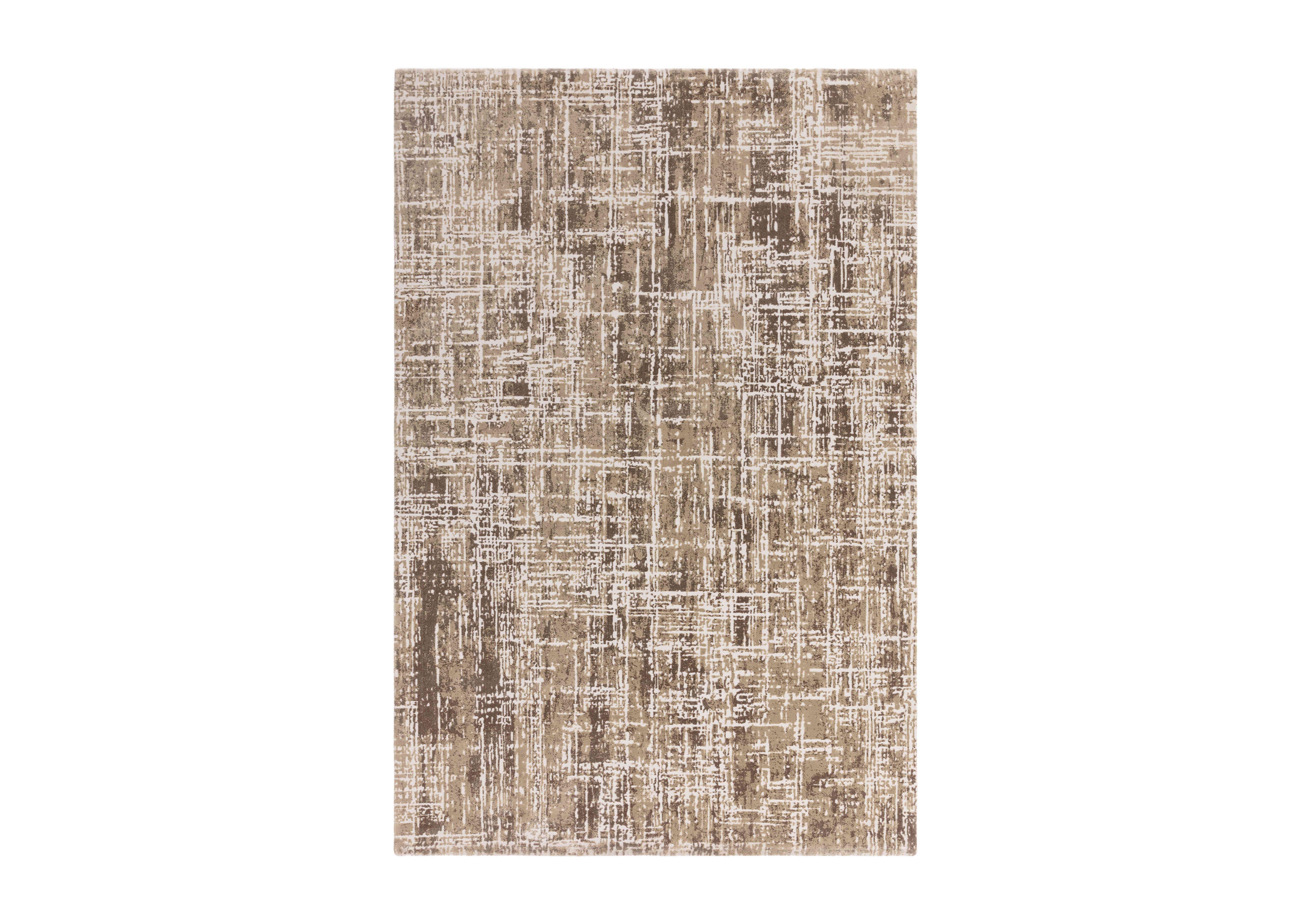 Kuza Abstract Rug in Beige on Furniture Village