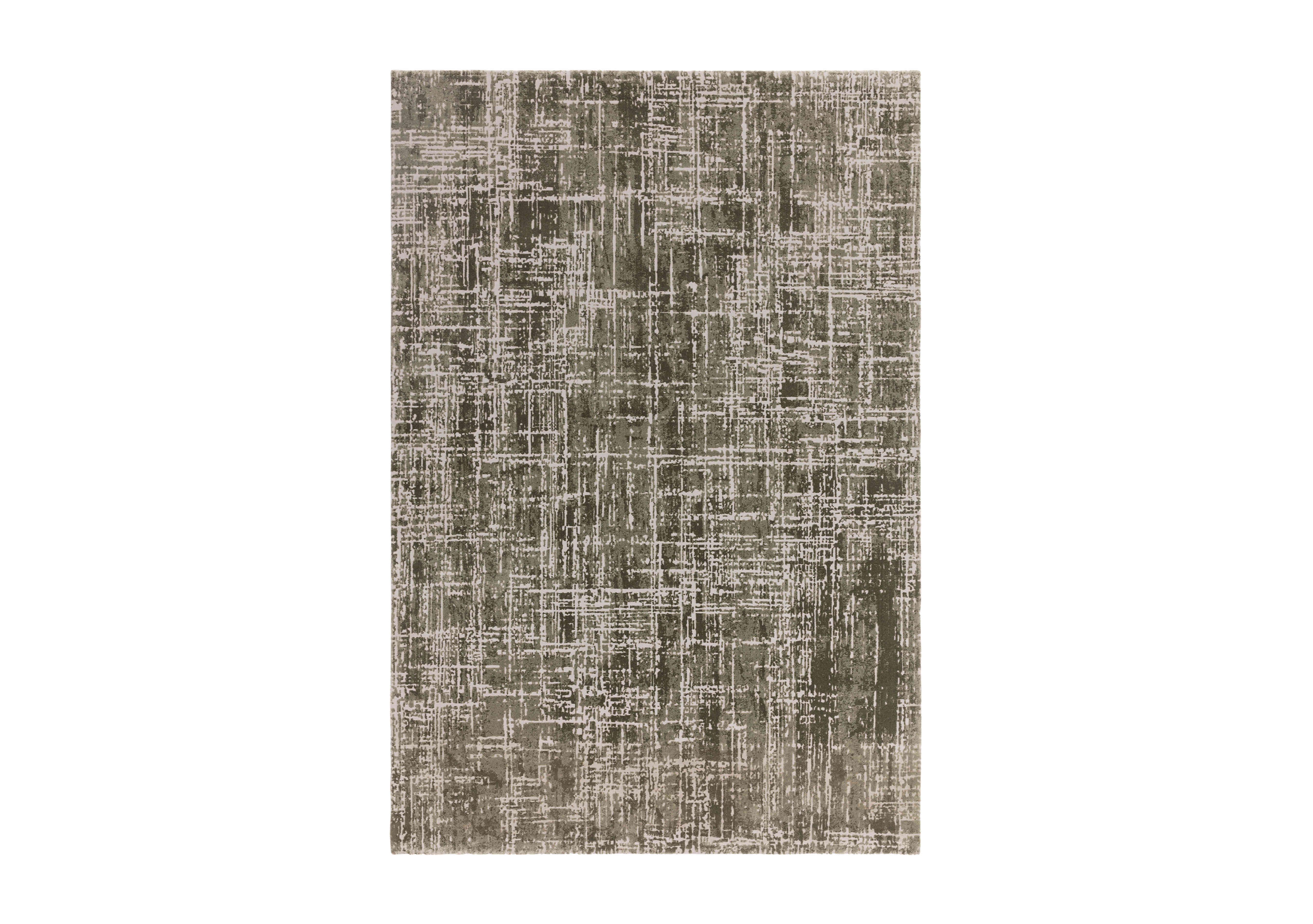 Kuza Abstract Rug in Green on Furniture Village