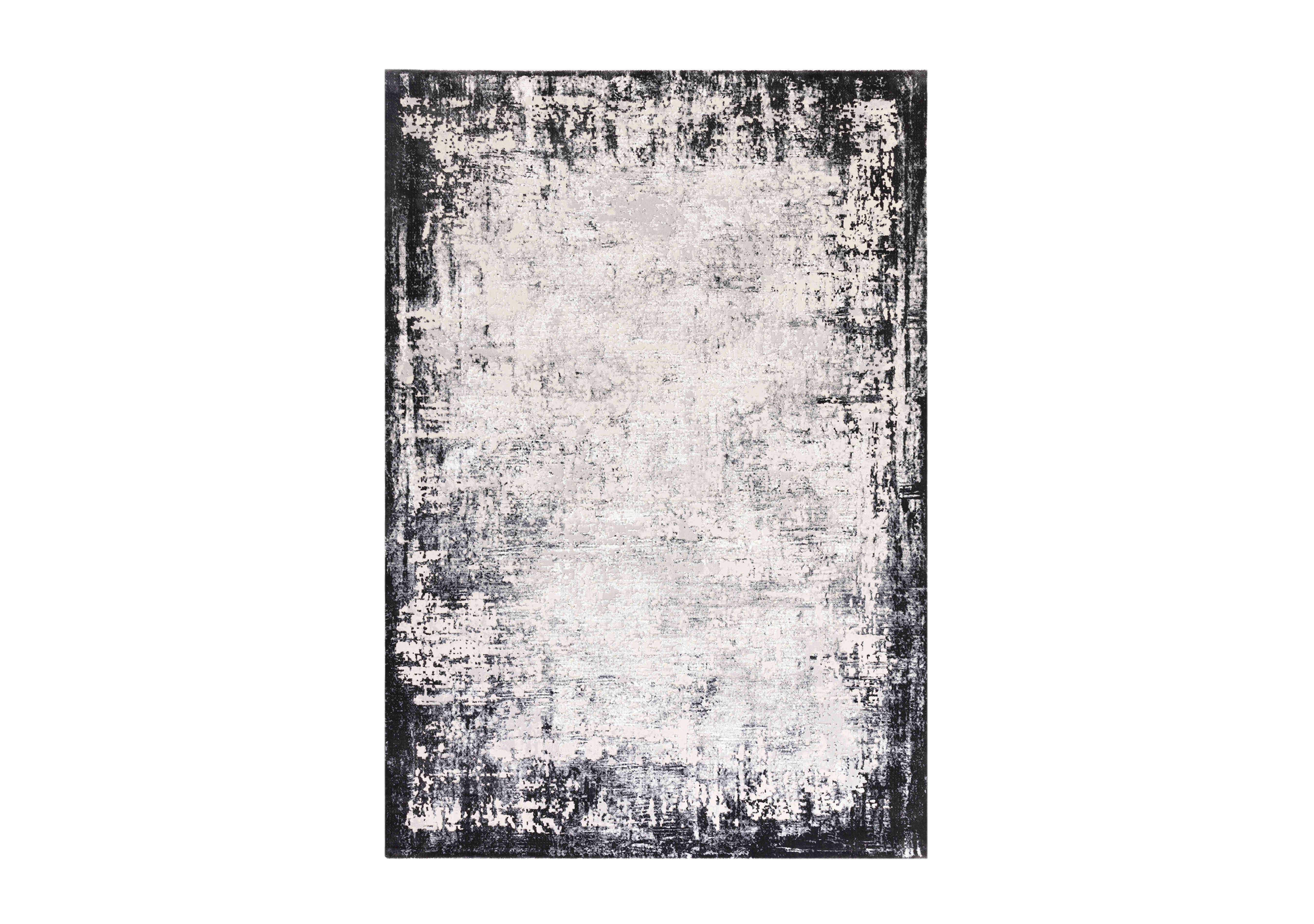 Kuza Border Rug in Grey on Furniture Village