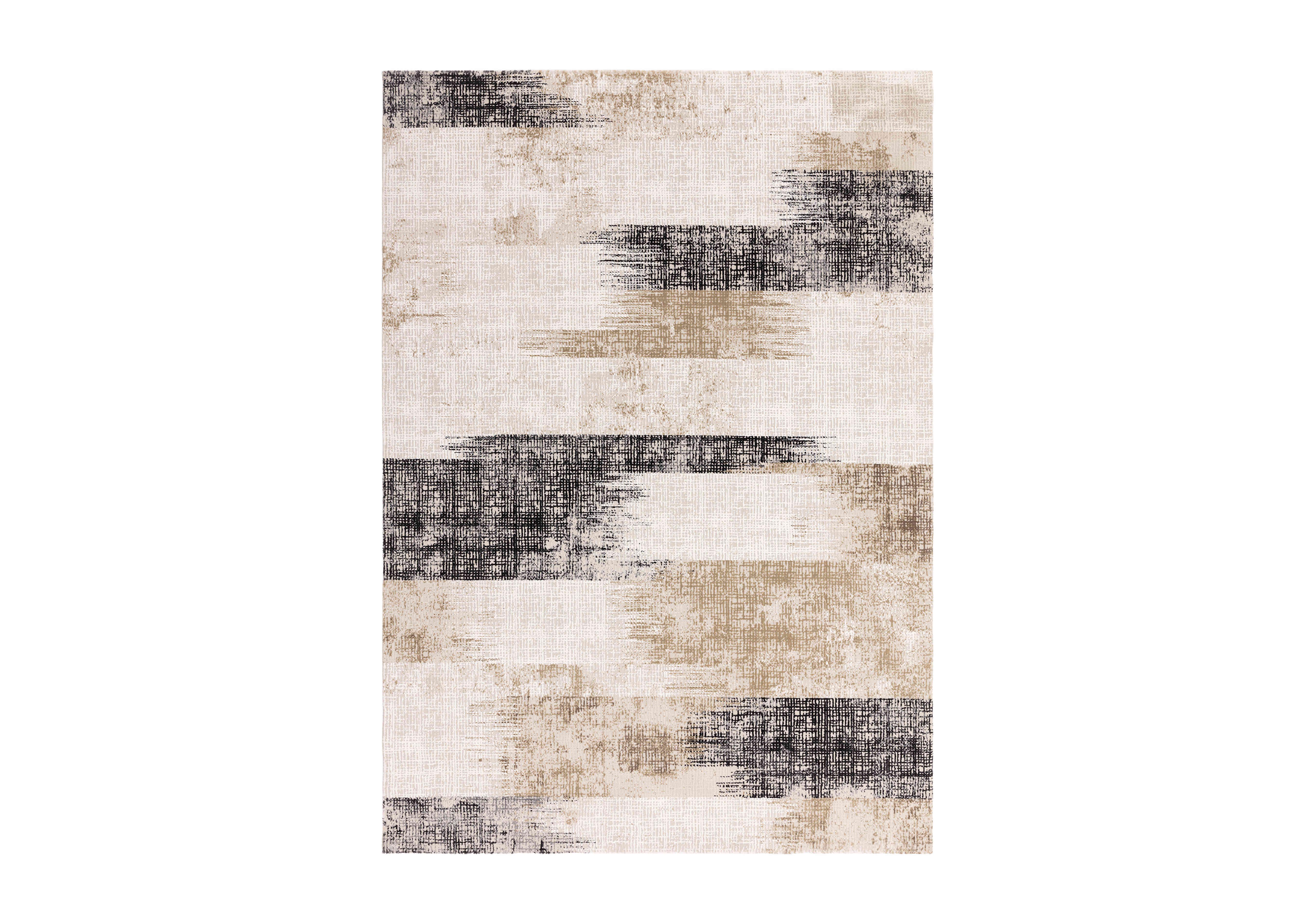 Kuza Lines Rug in Beige on Furniture Village