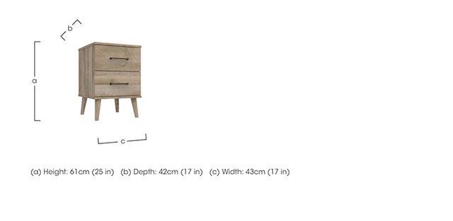 Finchley 2 Drawer Bedside Cabinet in  on Furniture Village