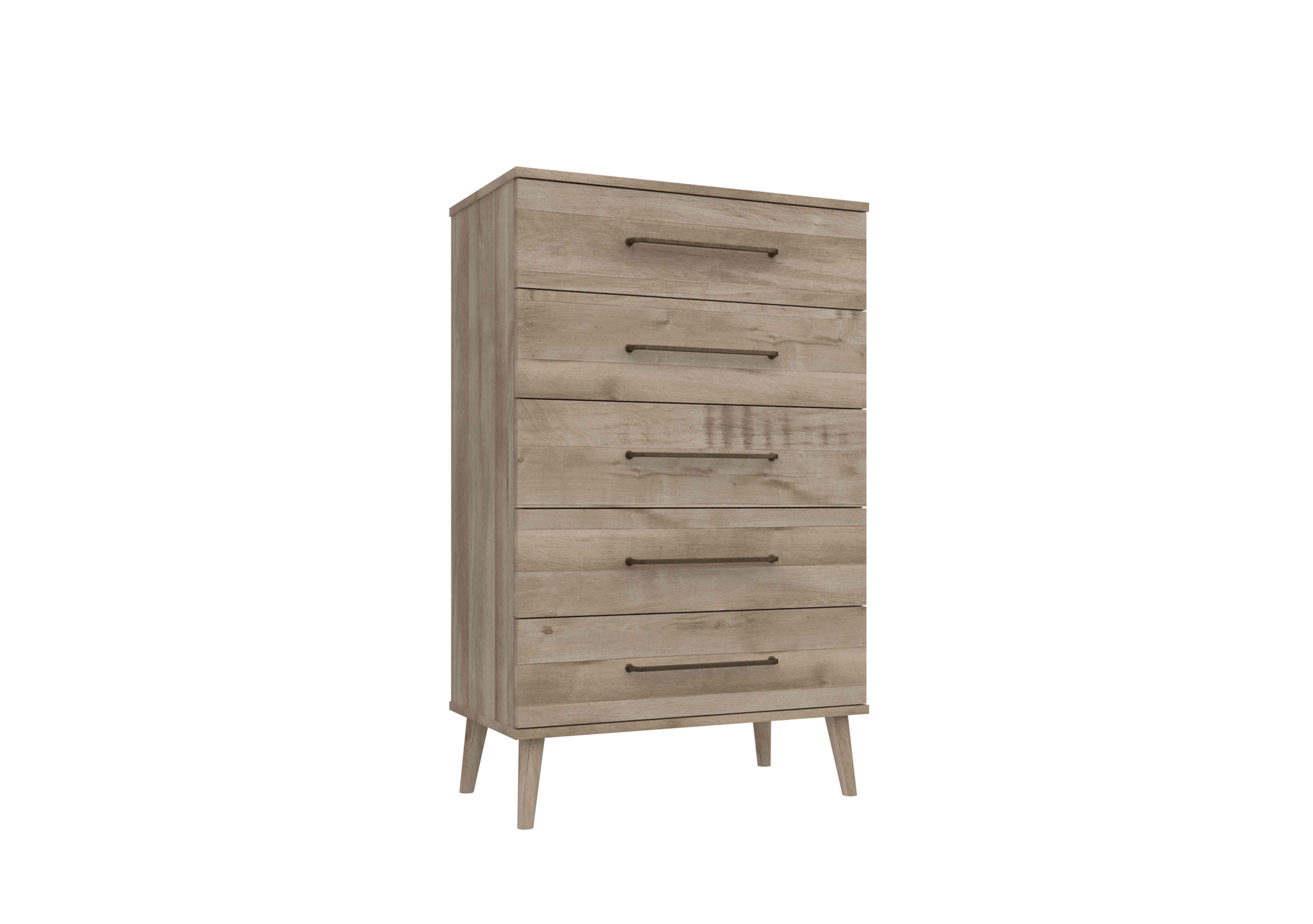 Finchley 5 Drawer Chest in Italian Natural Oak on Furniture Village