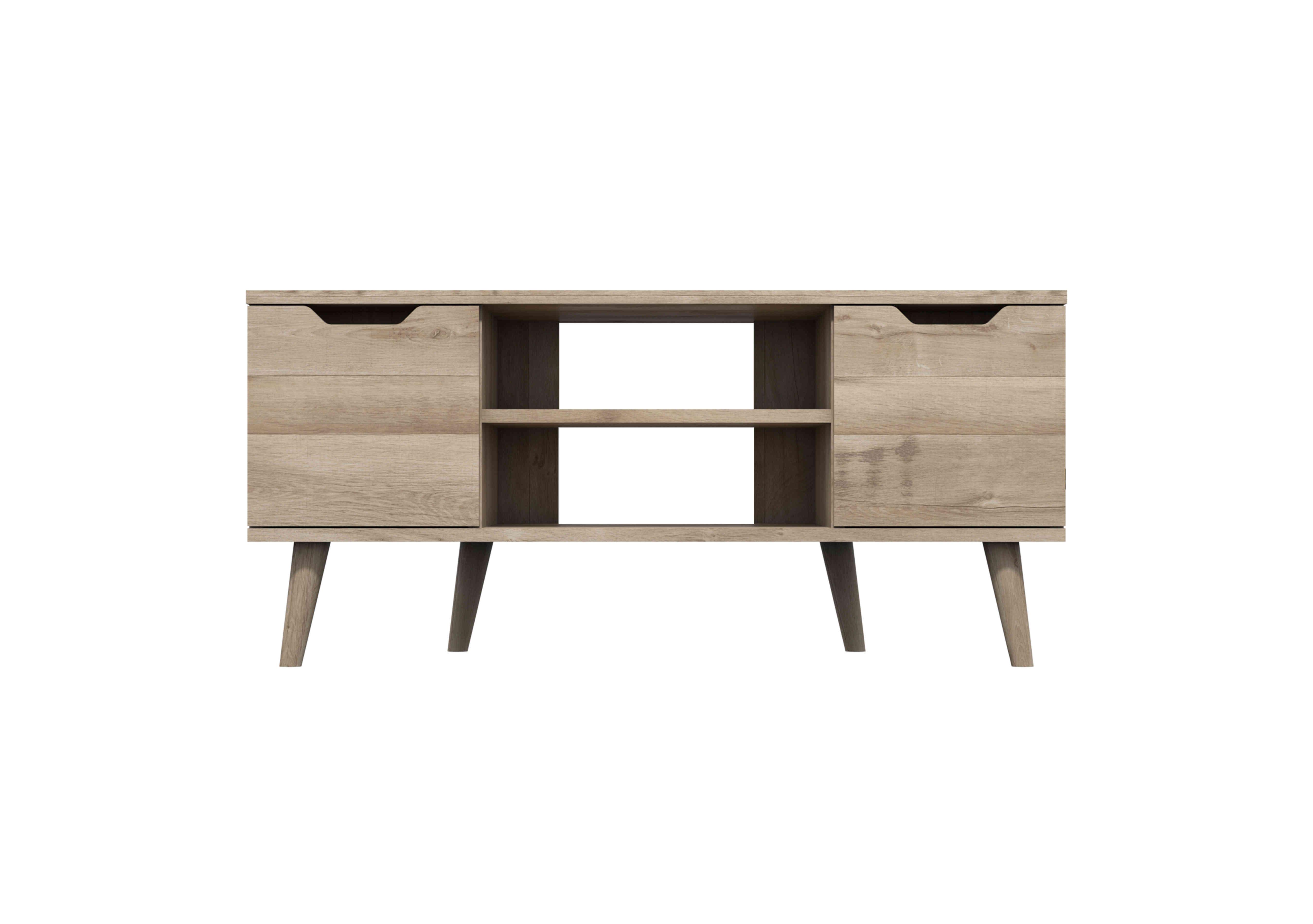 Finchley Corner TV Unit in Italian Natural Oak on Furniture Village