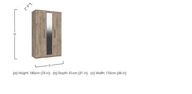 Finchley 3 Door Wardrobe with Mirror in  on Furniture Village