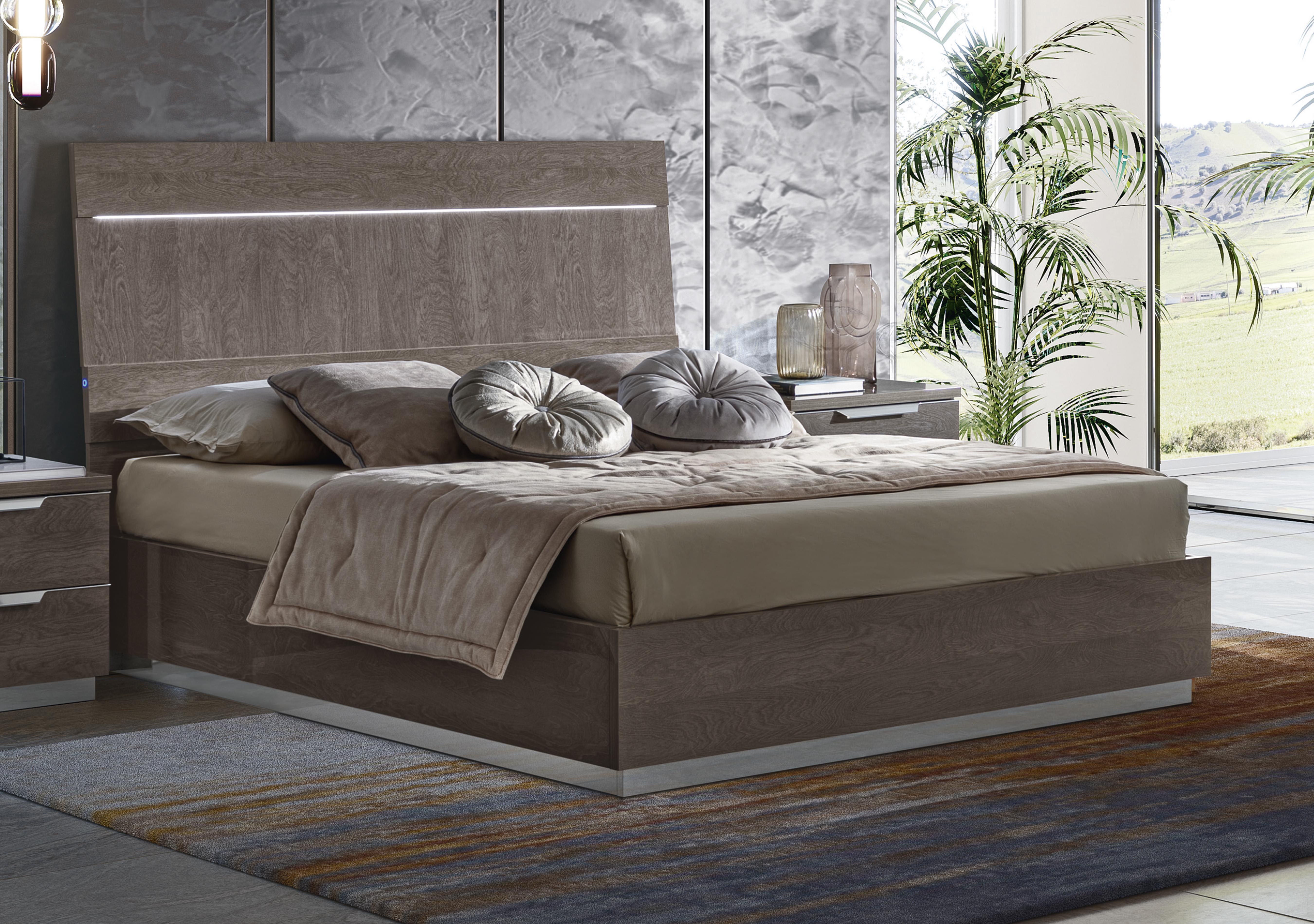 Venezia End-Lift Ottoman Bed Frame with LED Lights in  on Furniture Village