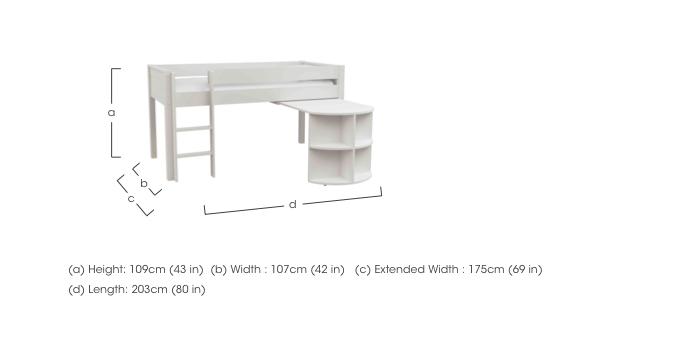 Chase Mid Sleeper with Desk in  on Furniture Village