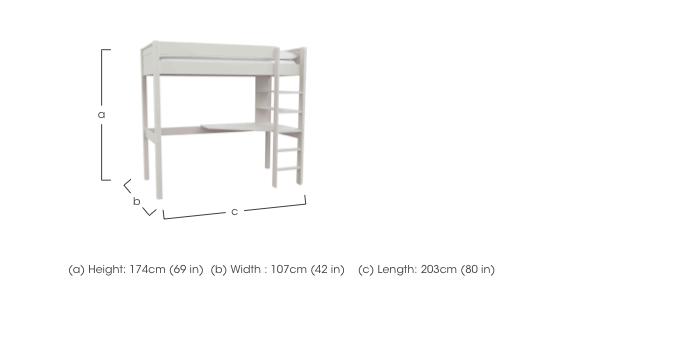 Chase High Sleeper with Desk in  on Furniture Village
