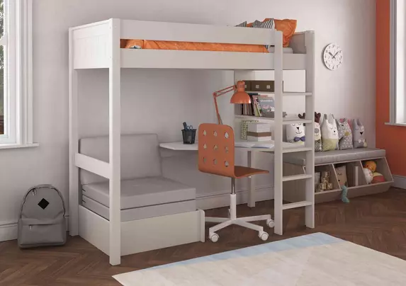 Chase High Sleeper with Desk and Chair Bed