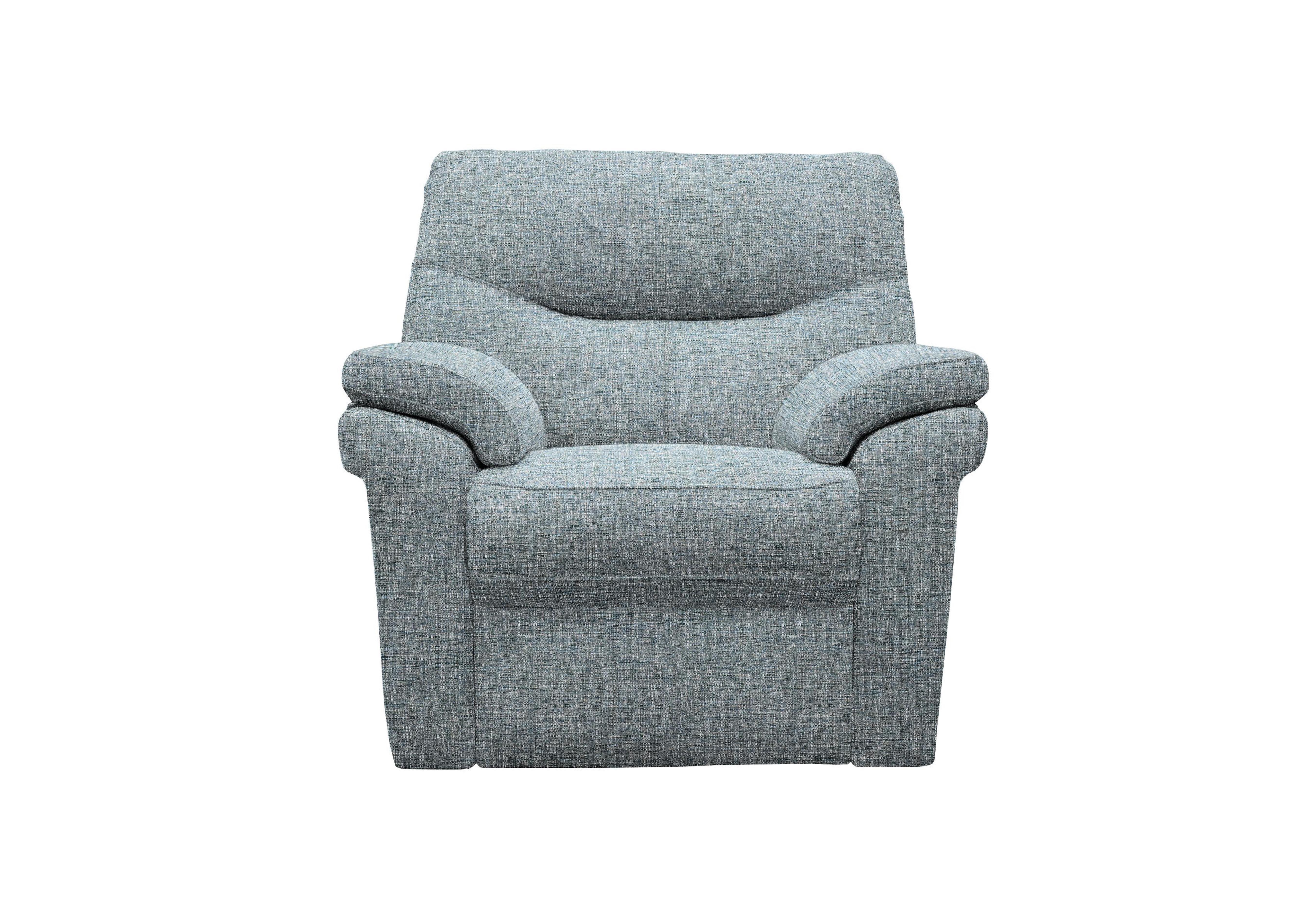 Seattle Fabric Power Recliner Armchair with Power Lumbar in B974 Arola Sky on Furniture Village