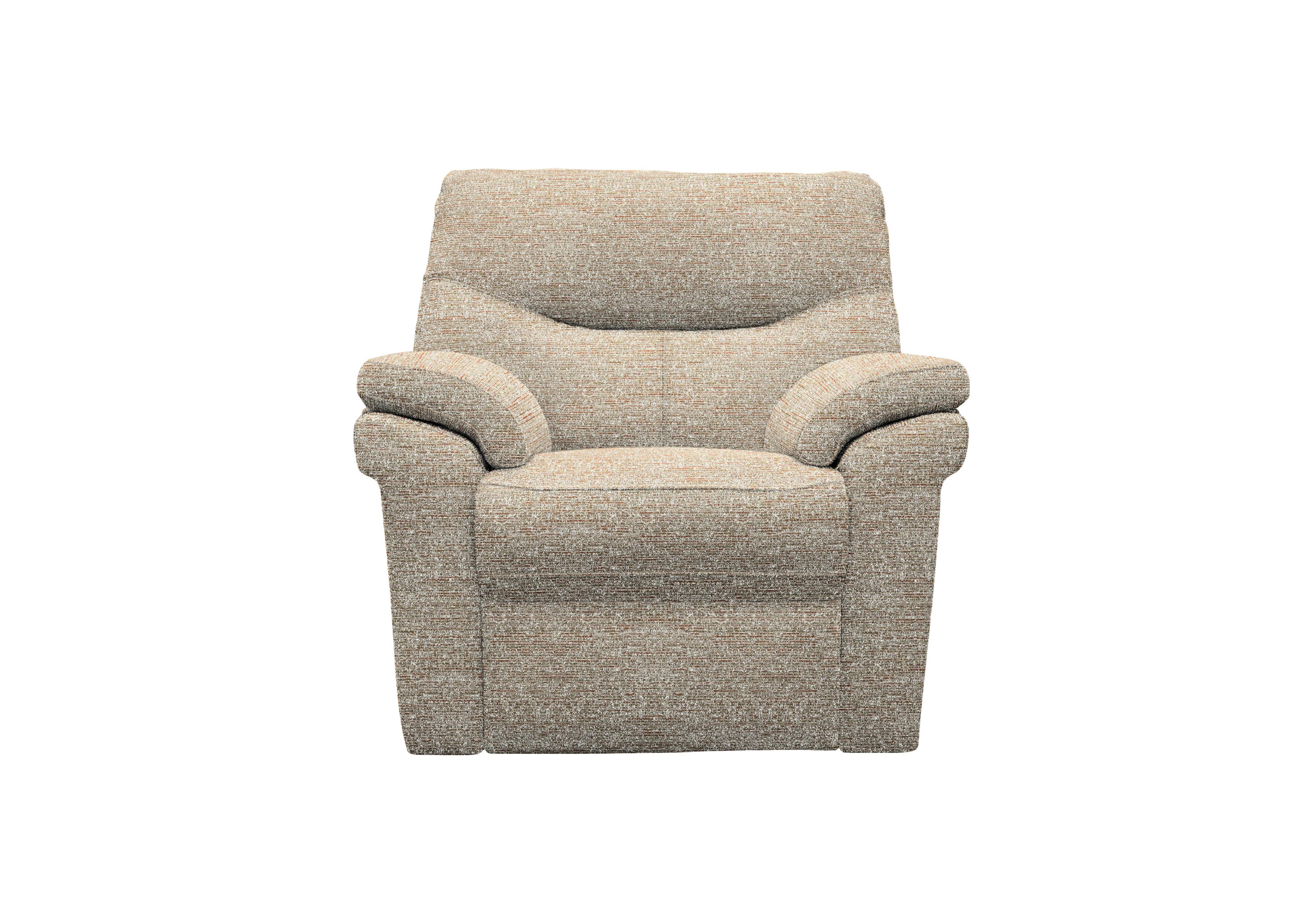 Seattle Fabric Power Recliner Armchair with Power Lumbar in C030 Kampala Beige on Furniture Village